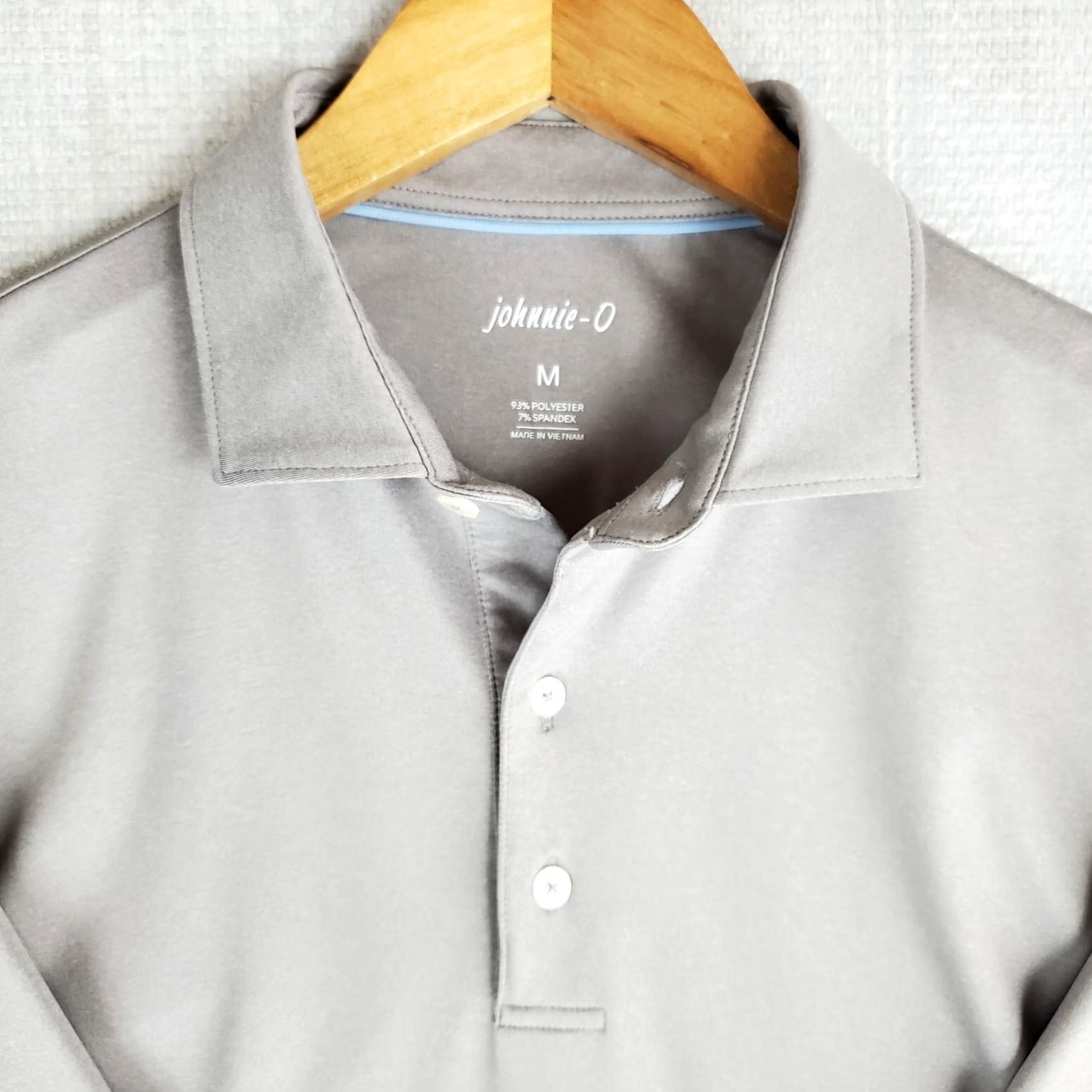 johnnie-O JOHNNIE-O Polo Shirt Mens Size Medium Gray Performance Poly/Spandex Golf UPF+ Size US M / EU 48-50 / 2 - 2 Thumbnail