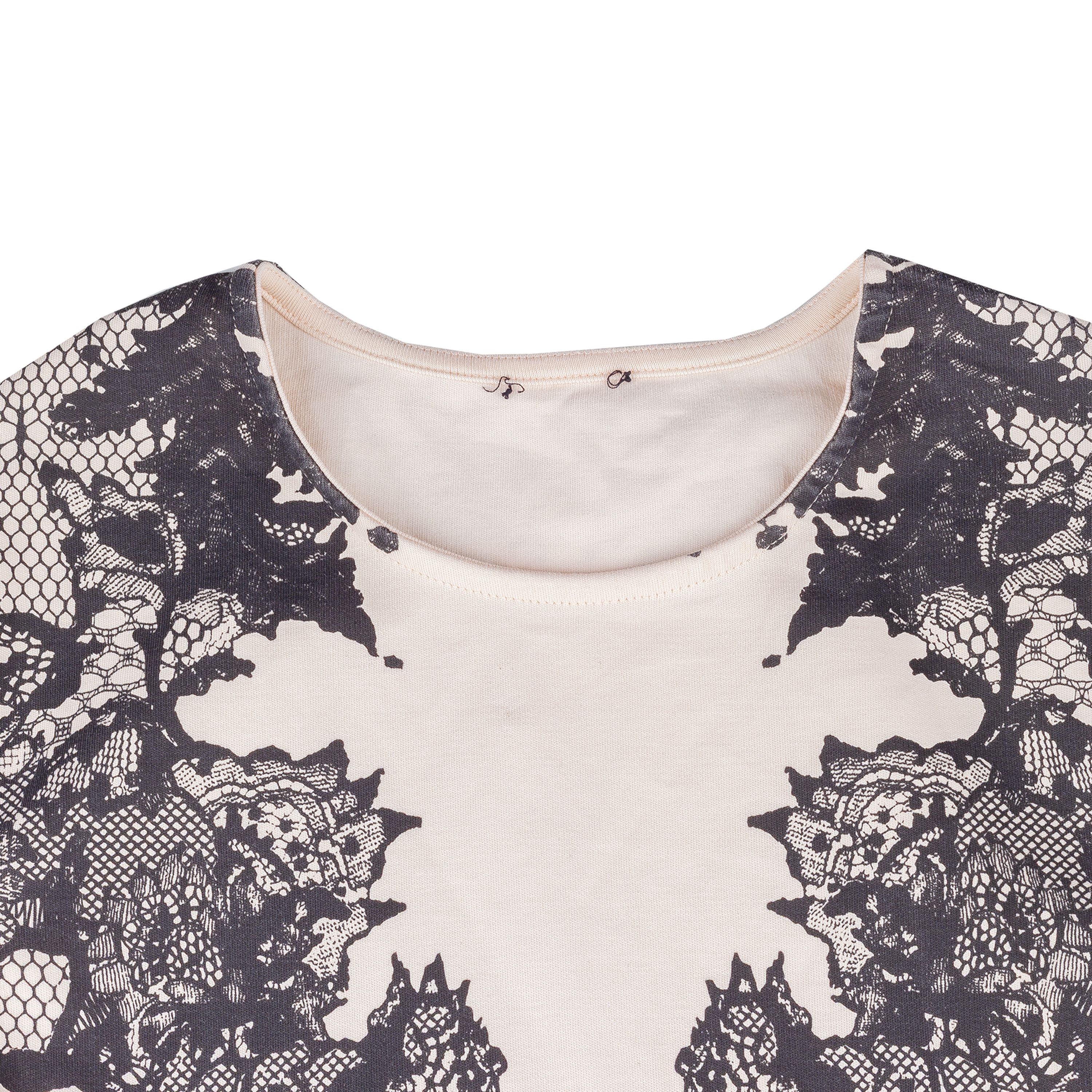 McQ Alexander McQueen McQ By Alexander McQueen Peach Lace Print Bodycon Dress Size S / US 4 / IT 40 - 4 Thumbnail