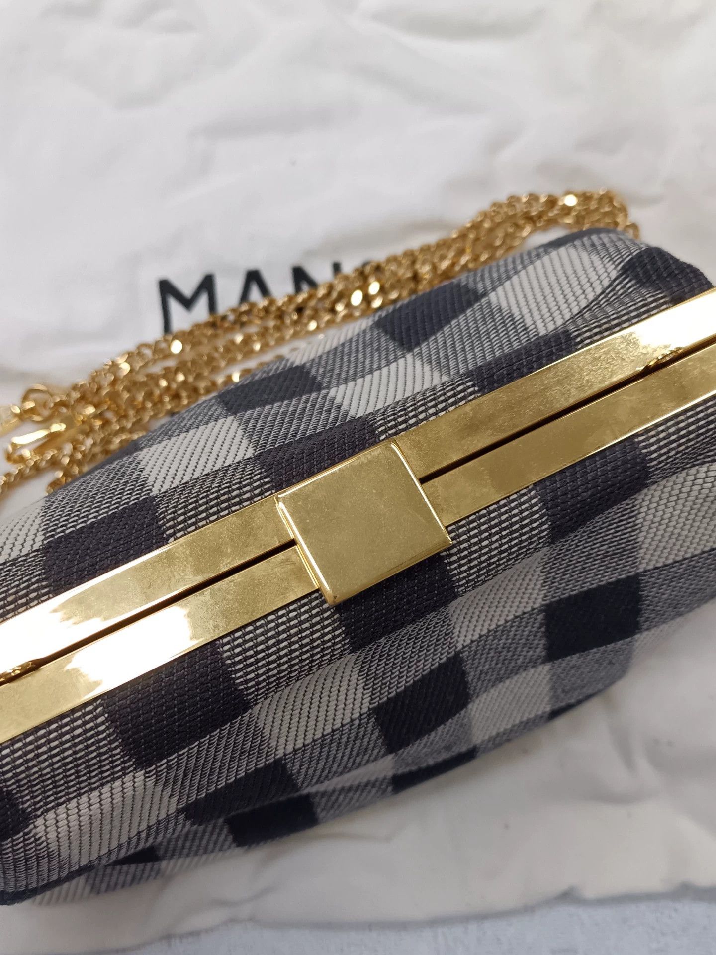 Mansur Gavriel MANSUR GAVRIEL Checkered Bag w/Dust & Chain 25.5x10.5x13.5 Size ONE SIZE - 4 Thumbnail