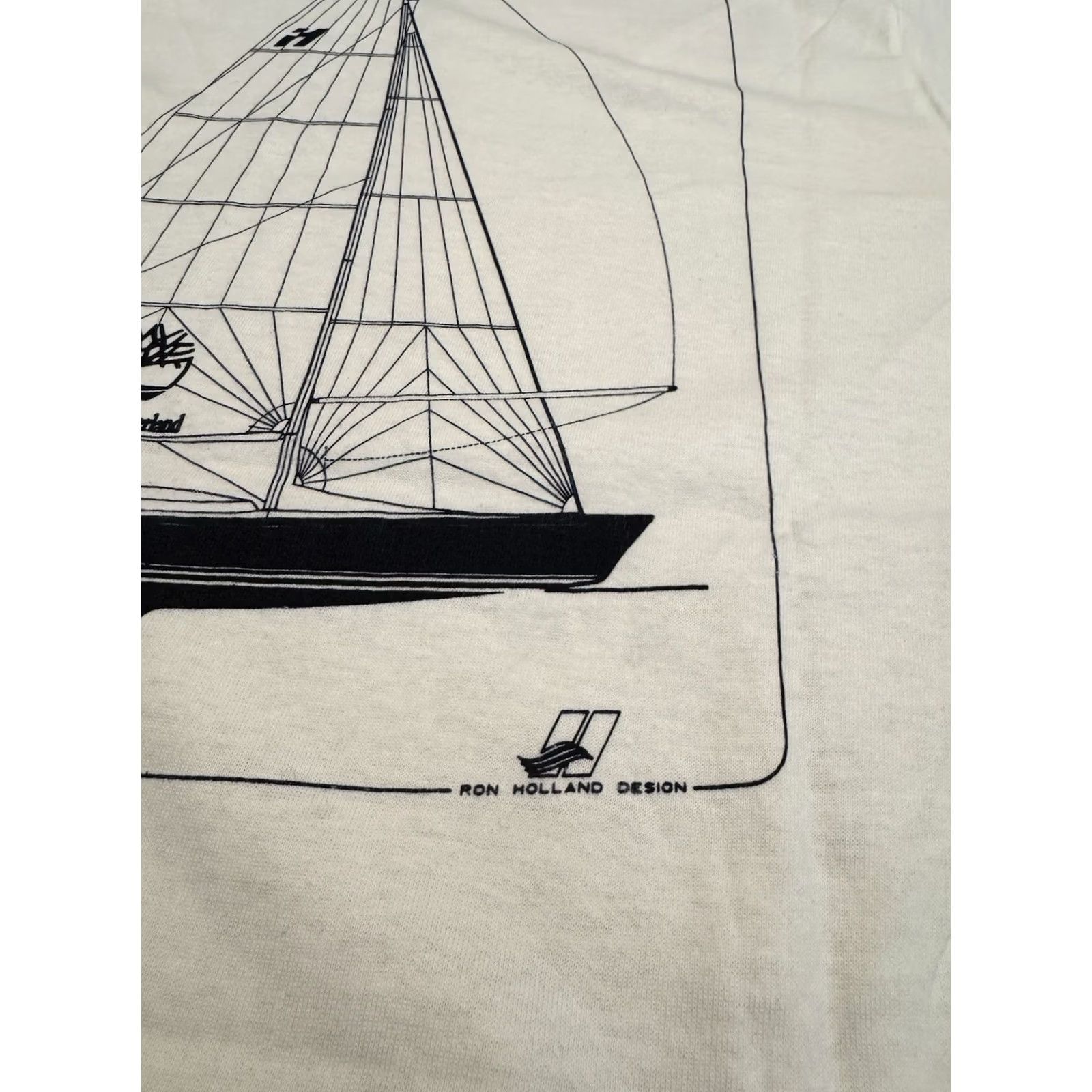 Timberland VINTAGE Timberland Sailing Ron Holland Design T Shirt XL White Mens Art Ocean 90s Size US XL / EU 56 / 4 - 3 Thumbnail