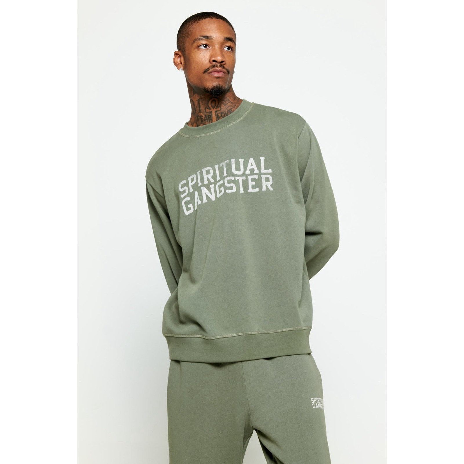 Spiritual Gangster Spiritual Gangster Men’s Crewneck Sweatshirt Green M New! Size US M / EU 48-50 / 2 - 1 Thumbnail