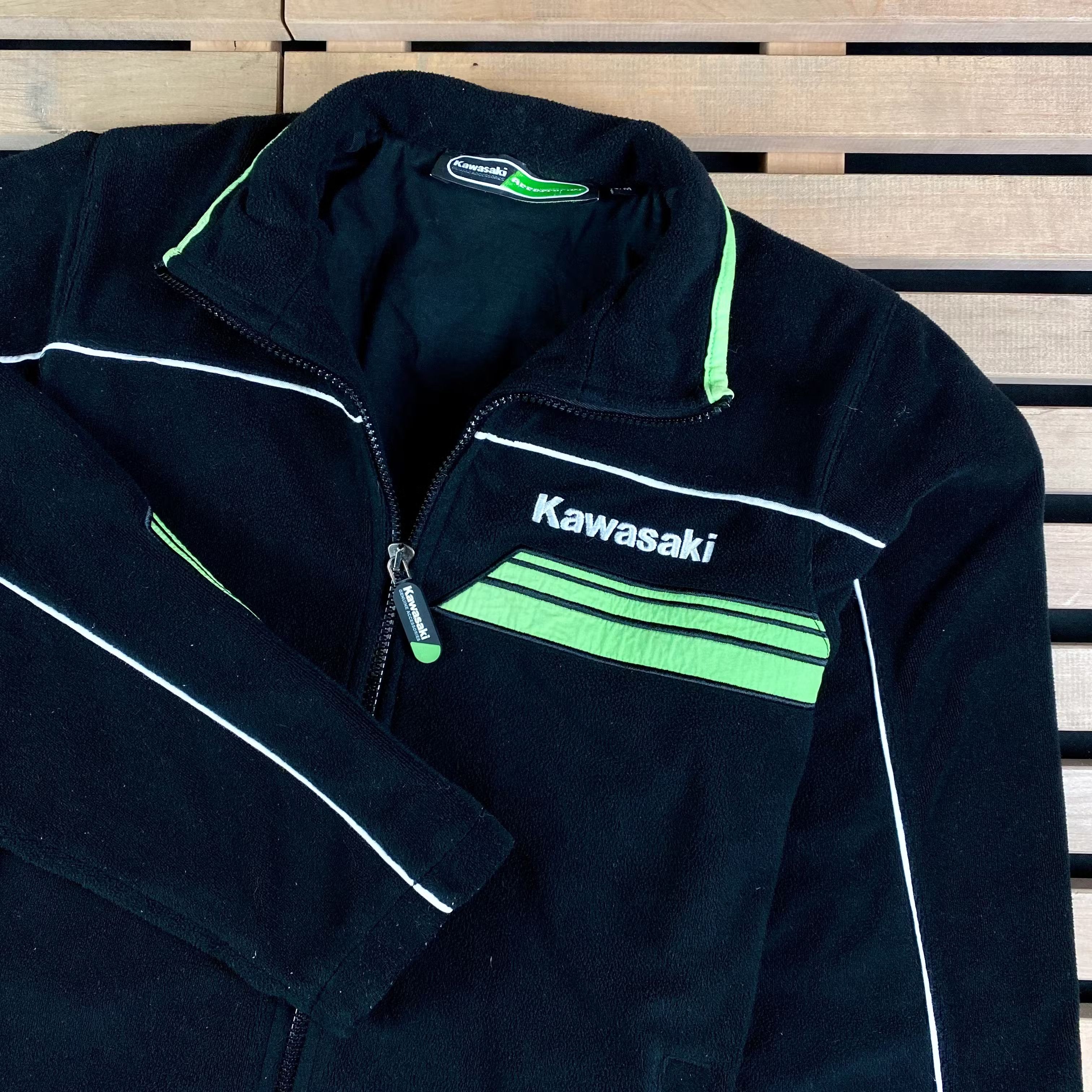 Other Mens Fleece Bomber Jacket Kawasaki Size S/M Size US S / EU 44-46 / 1 - 2 Thumbnail