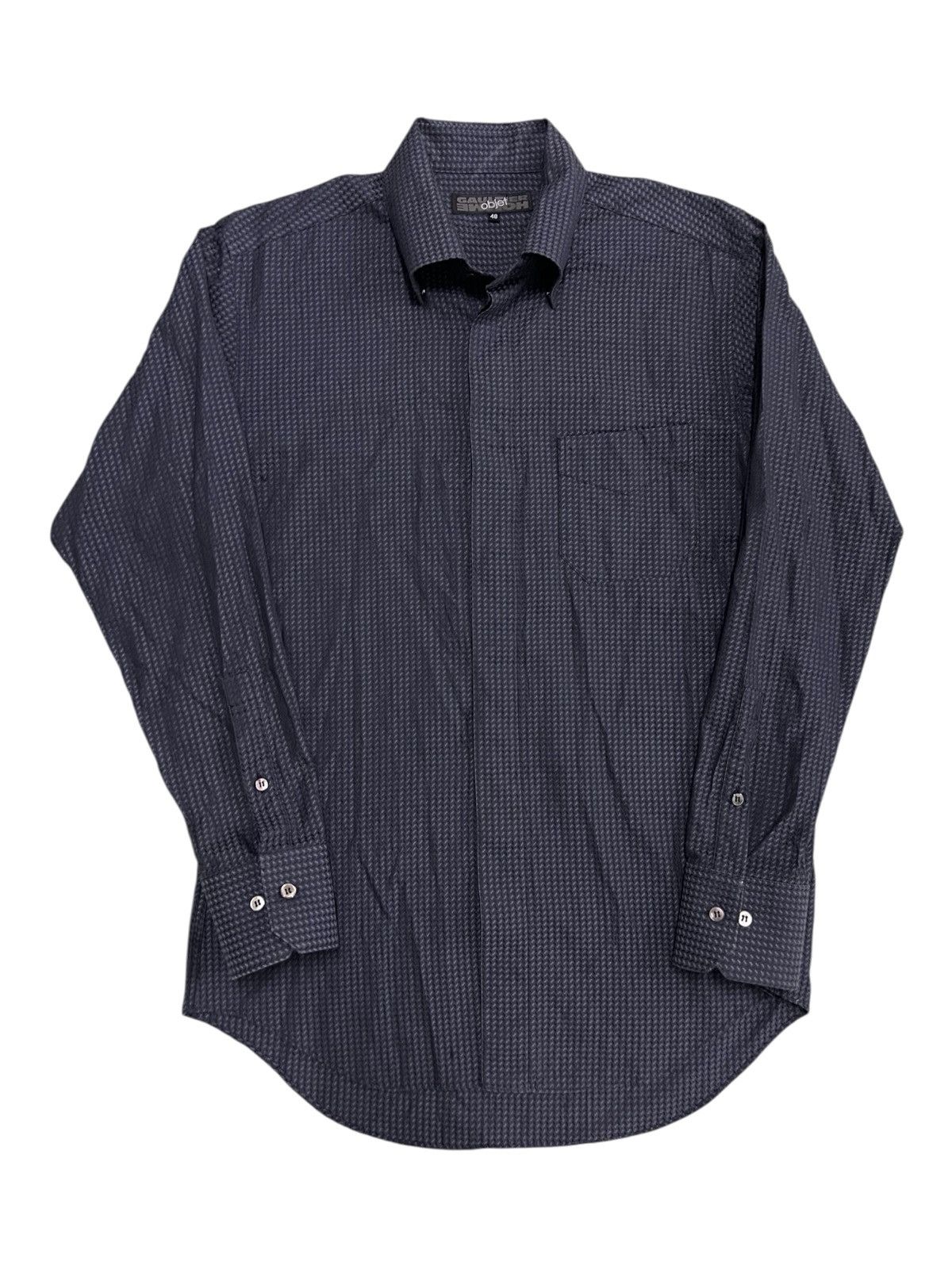 Jean Paul Gaultier 90s Jean Paul Gaultier Texture Fabric Gentleman Button Shirt Size US M / EU 48-50 / 2 - 2 Thumbnail