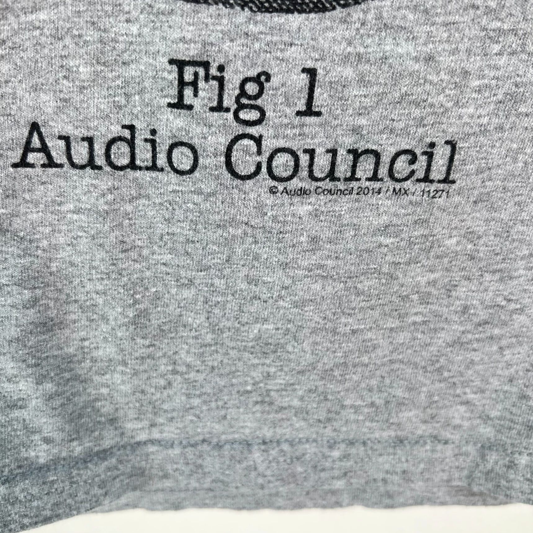 Vintage Audio Council Mens T Shirt Crew Neck Skull Graphic Print Gray M Size US M / EU 48-50 / 2 - 4 Thumbnail