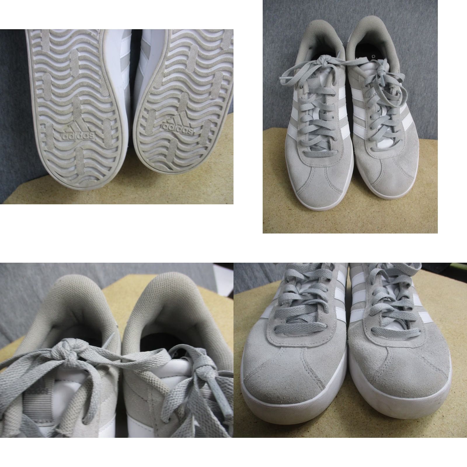 Adidas Adidas Shoes Mens Size 8.5 Gray White Court Set Low Top Sneakers Suede Casual Size US M / EU 48-50 / 2 - 8 Thumbnail