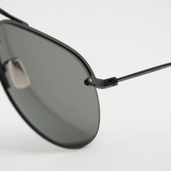 Saint Laurent Paris Saint Laurent CLASSIC 11F 005 Sunglasses Shiny Black Aviator Size ONE SIZE - 8 Thumbnail