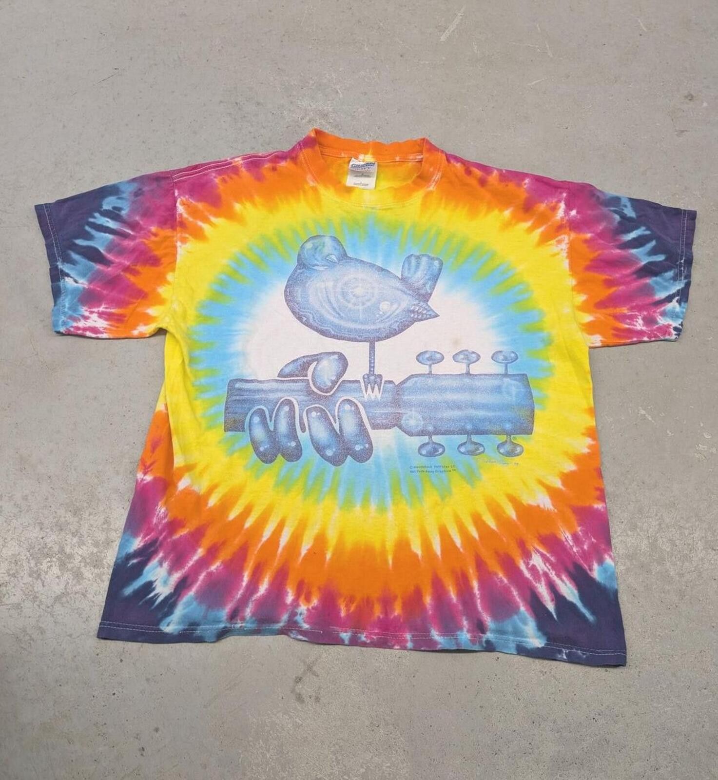 Gildan Vintage Woodstock 99 Rome New York Tie Dye T-shirt Size US L / EU 52-54 / 3 - 1 Thumbnail