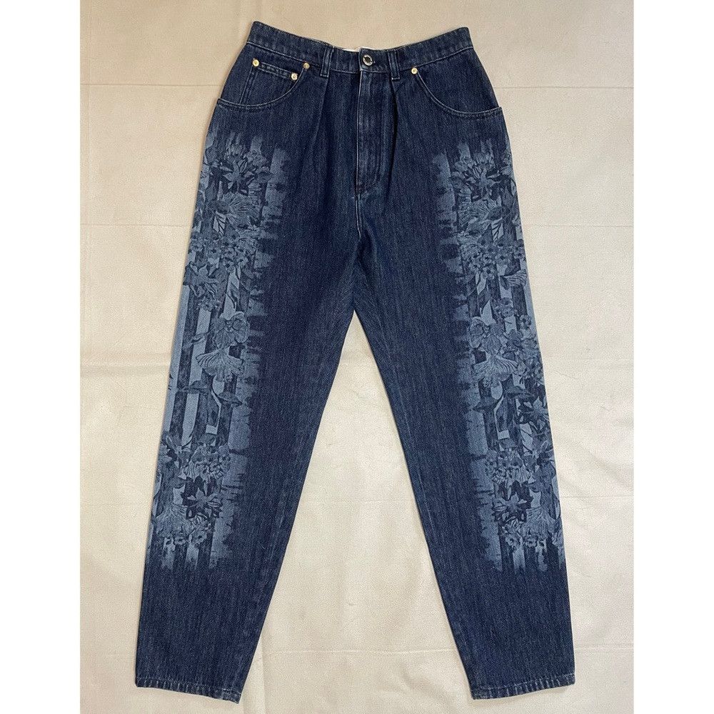 Alberta Ferretti NWT New Alberta Ferretti Floral High-Rise Italy Jeans 8 Size 30" / US 8 / IT 44 - 3 Thumbnail