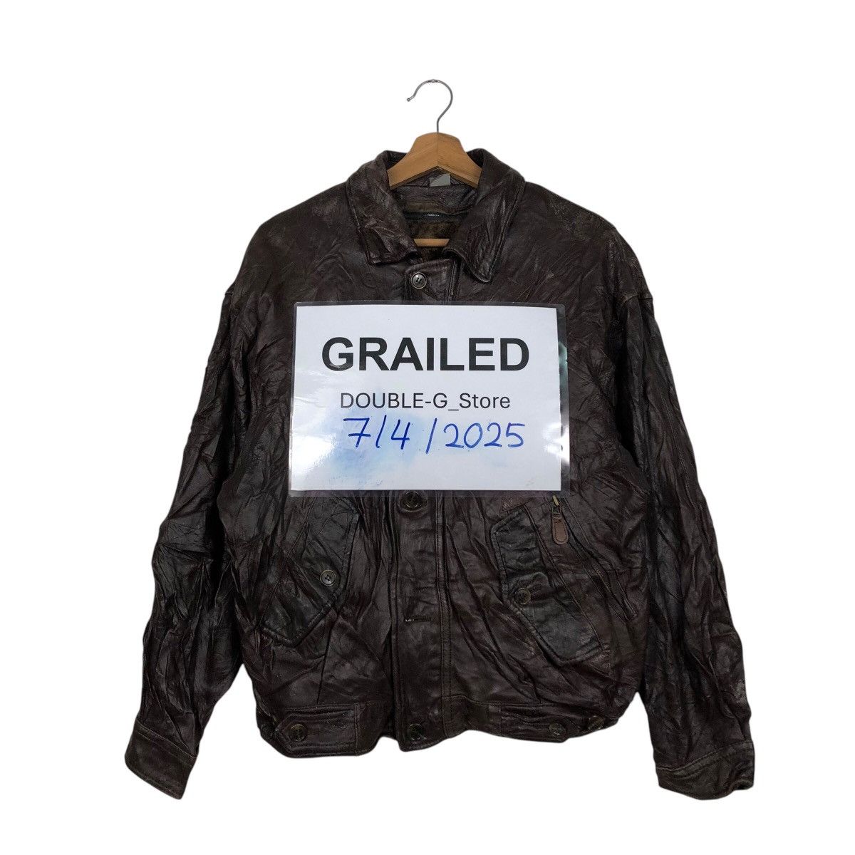 Japanese Brand 📌Vintage Leather Jacket Intermezzo Blanket Issey Miyake Size US L / EU 52-54 / 3 - 1 Thumbnail