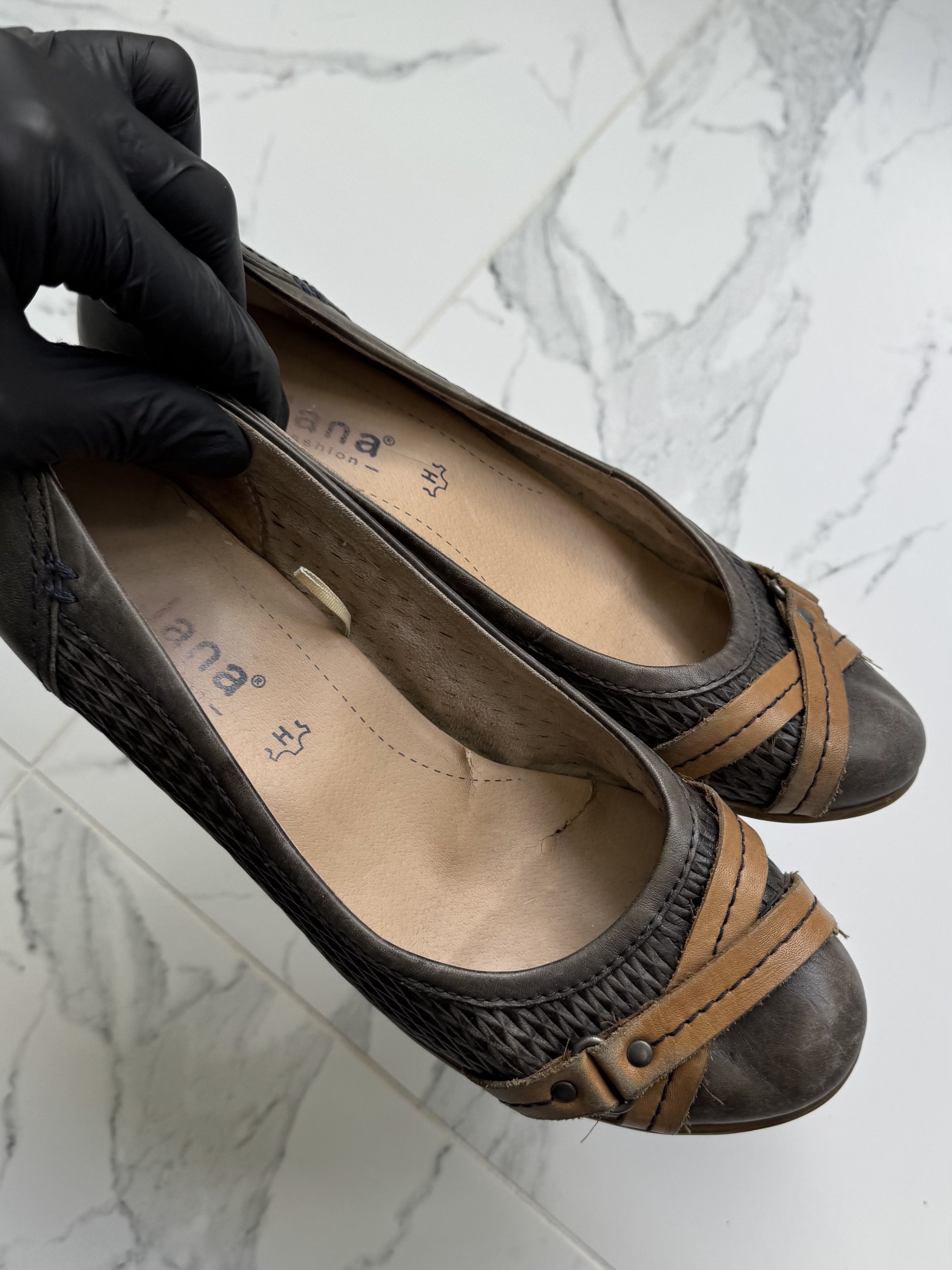 Vintage Vintage Peep Toe Block Heel Mesh Panel Shoes Brown Grey Size US 9 / IT 39 - 9 Thumbnail