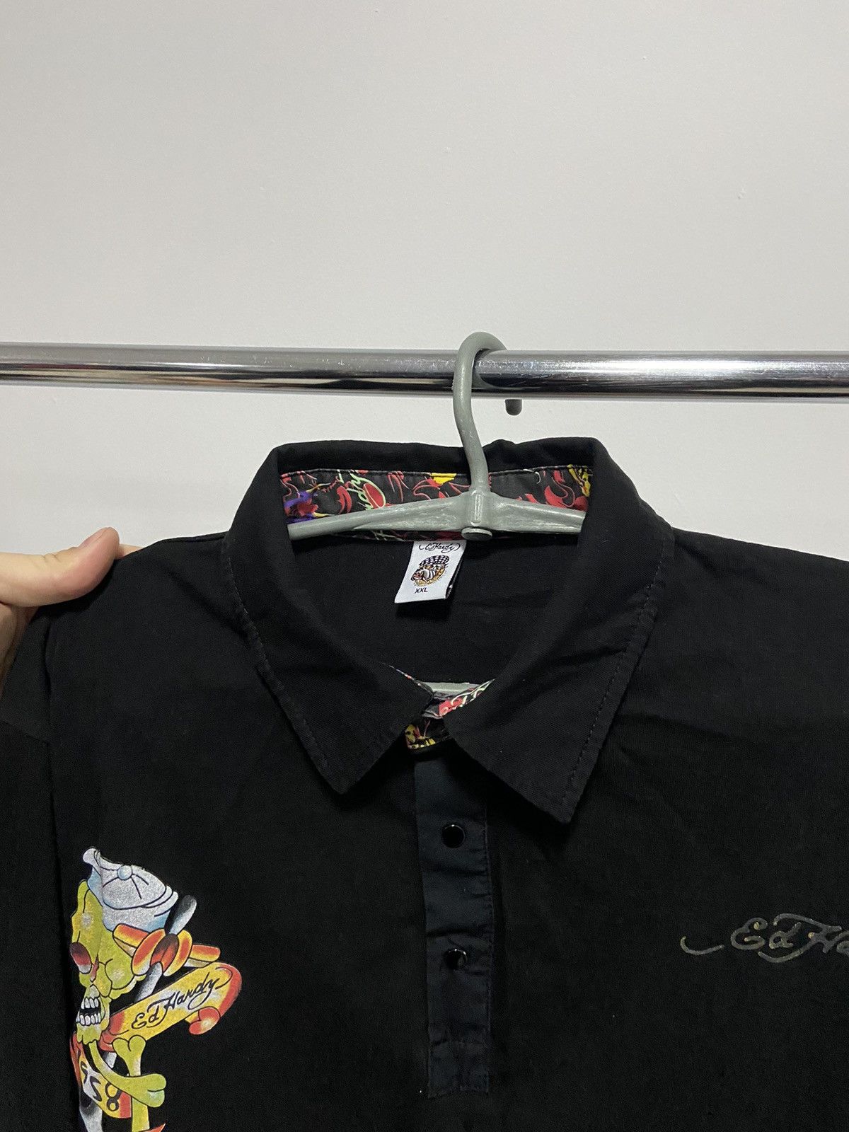 Ed Hardy × Vintage Ed hardy 1/4 longsleeve Vintage big Logo snake cobra tattoo Size US XXL / EU 58 / 5 - 6 Thumbnail
