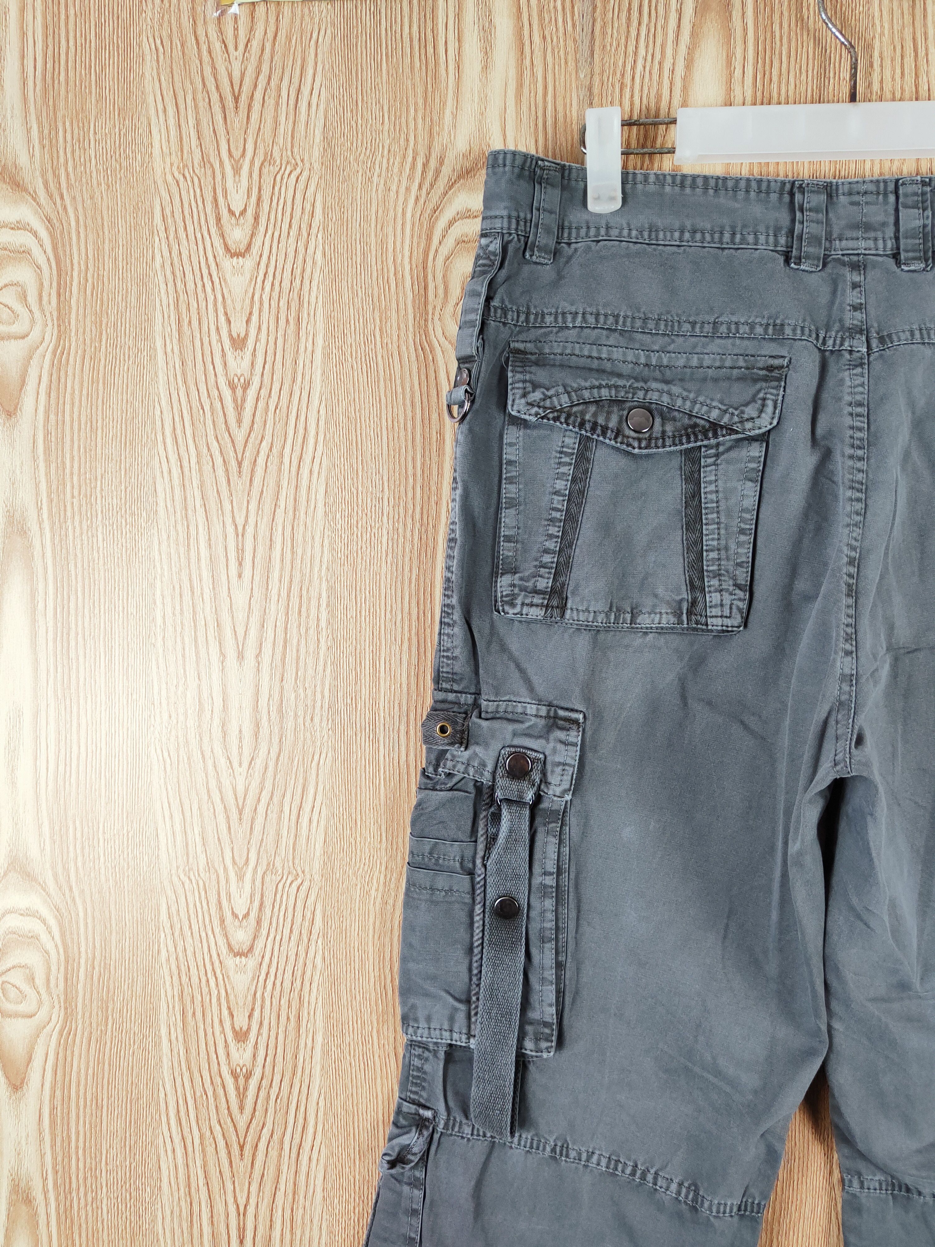 Japanese Brand Blue Keys Dark Gray Multipocket Tactical Cargo Pants #W515 Size US 32 / EU 48 - 9 Thumbnail