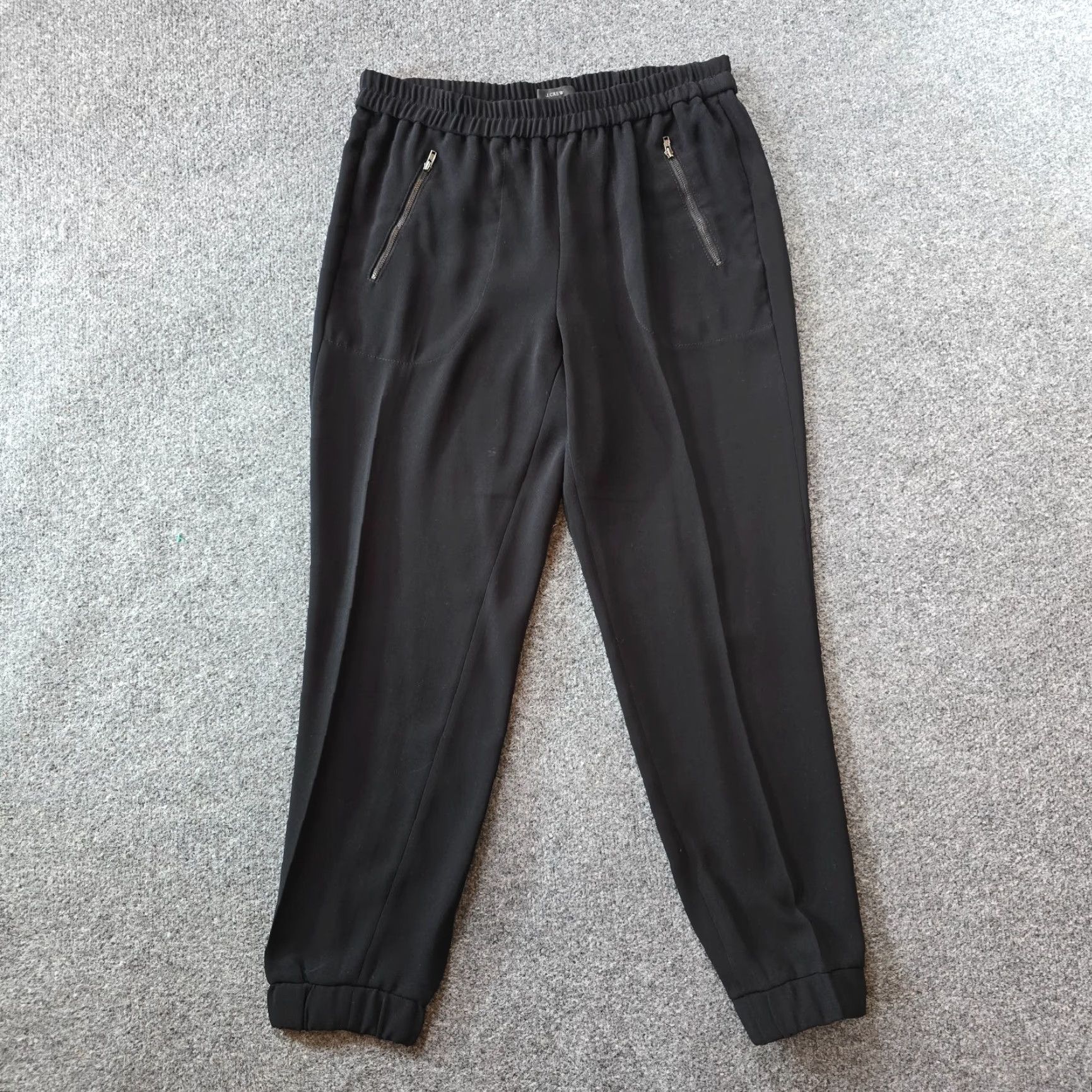 J.Crew J.CREW Pants Womens Size 4 Black Joggers Pockets Pull On Classic Tapered Twill 26.5 In Inseam Casual City Size 27" / US 4 / IT 40 - 2 Thumbnail
