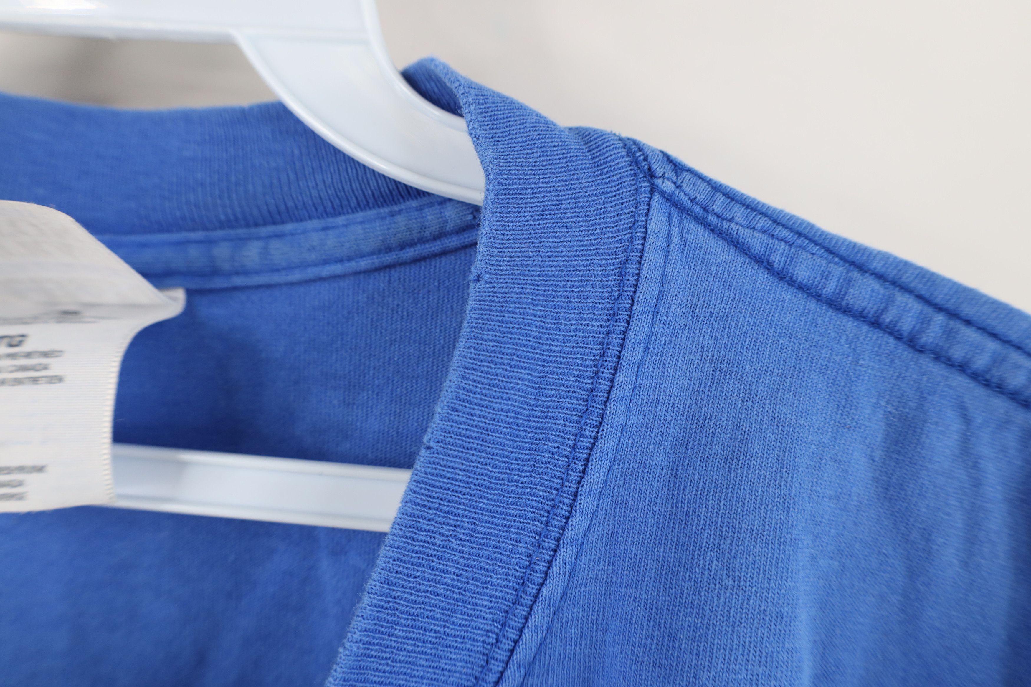 Vintage Vintage 90s Streetwear Heavyweight Cotton T-Shirt Royal Blue Size US XL / EU 56 / 4 - 11 Thumbnail