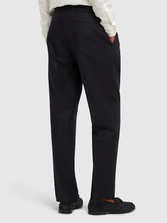 Z Zegna o1lsvrm0525 Cotton & Linen Pants in Navy Blue Size US 36 / EU 52 - 4 Thumbnail