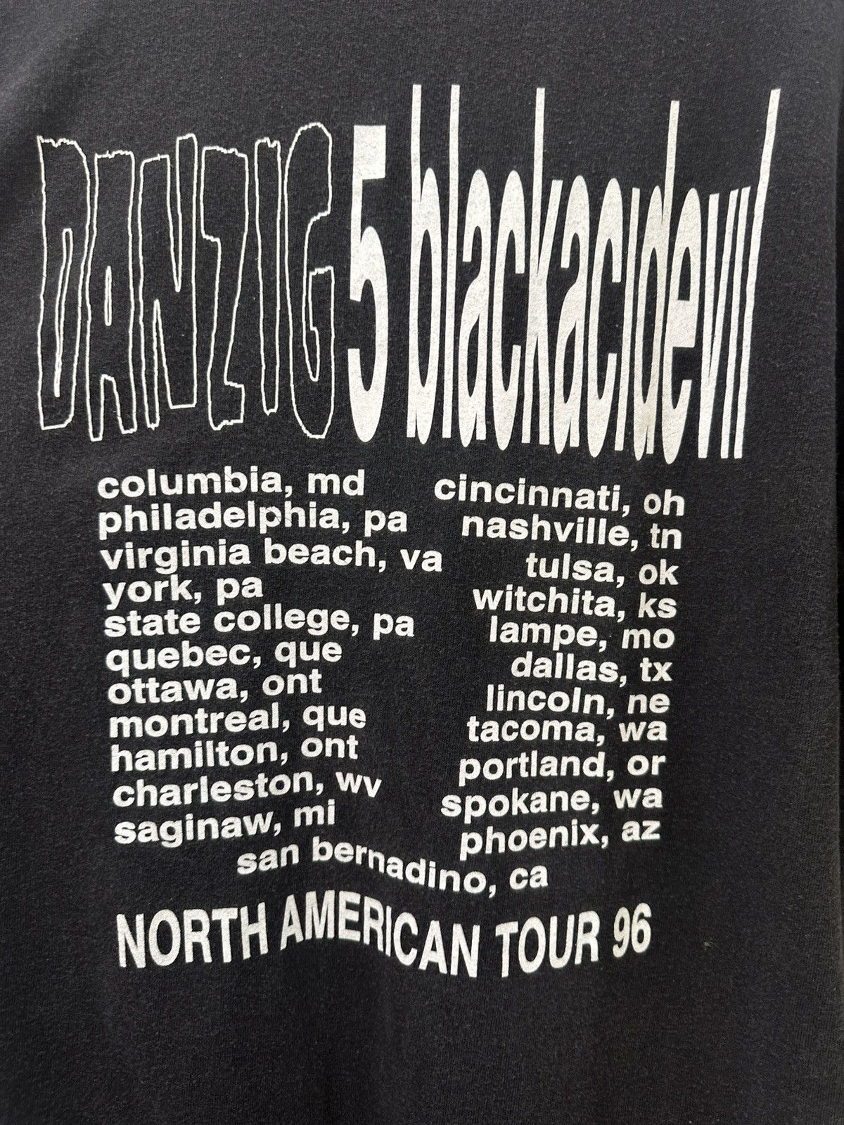 Band Tees Vintage 1996 Danzig 5 Blackacidevil Tour Tee XL Size US XL / EU 56 / 4 - 6 Thumbnail