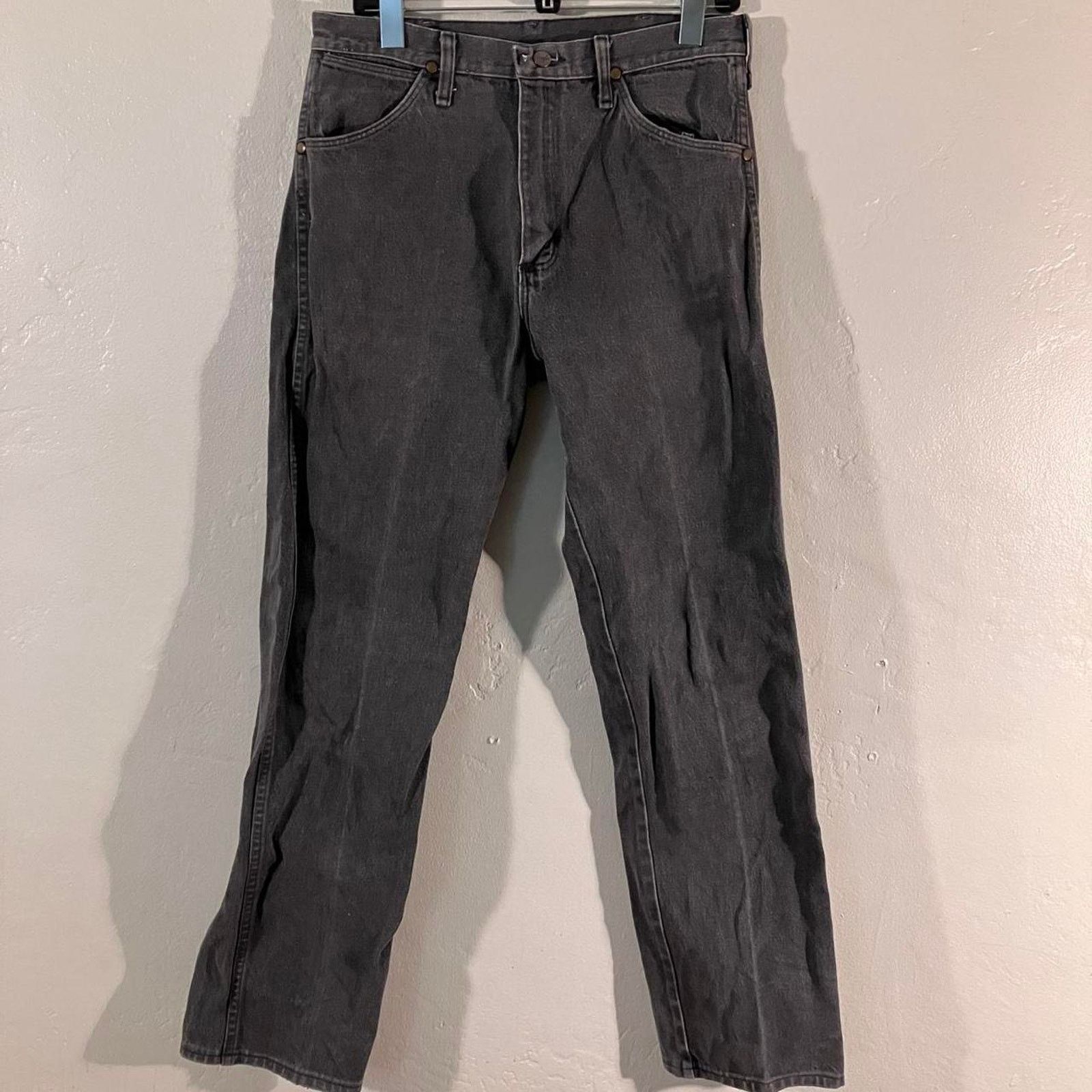 Vintage × Wrangler Vintage 70s Wrangler Straight Leg Cowboy Gray Denim Jeans Size US 33 - 1 Thumbnail