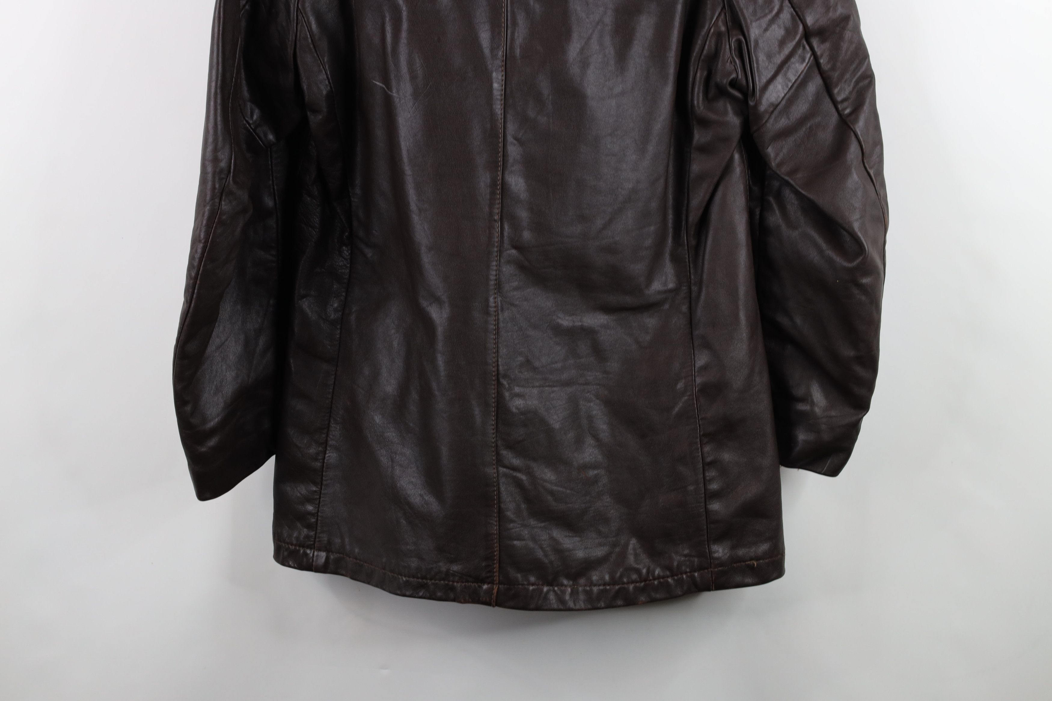 Vintage Vintage 60s 70s Streetwear Leather Full Button Jacket Size US M / EU 48-50 / 2 - 14 Thumbnail