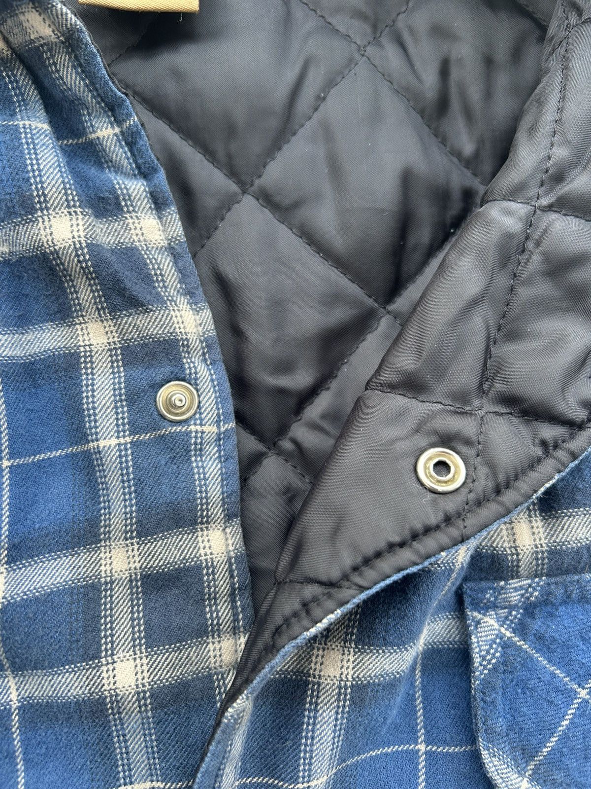 Flannel × Vintage Vintage Quilt Lined Flannel Overcoat Size US XL / EU 56 / 4 - 3 Thumbnail