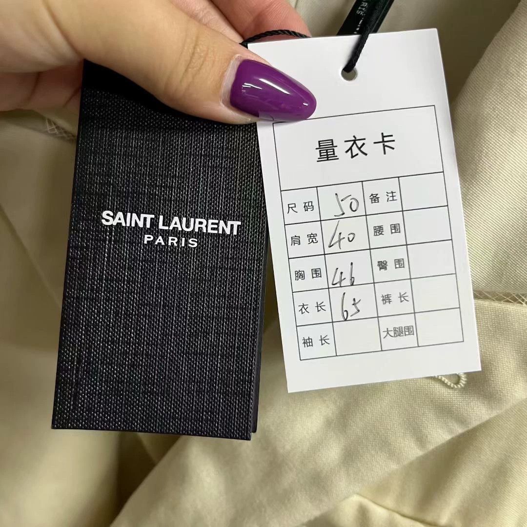 Saint Laurent Paris saint laurent cream tailored blazer jacket Size US L / EU 52-54 / 3 - 5 Thumbnail