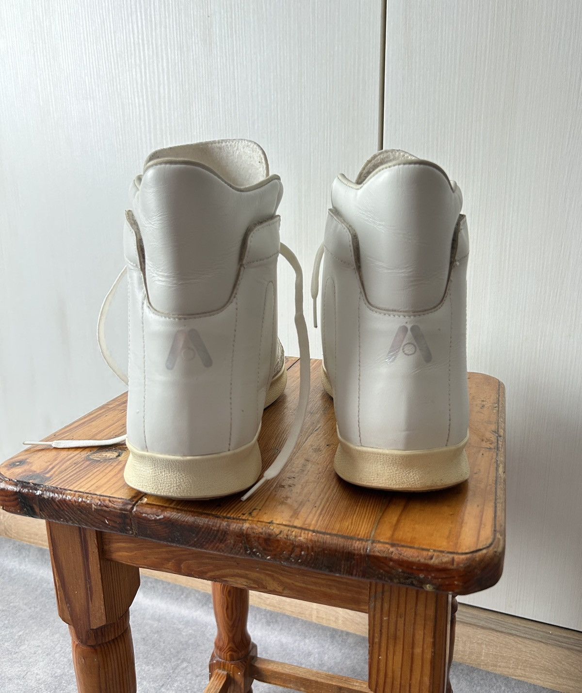 K-Swiss Vintage Künzil white pro plus hi-top shoes mens Size US 9.5 / EU 42-43 - 3 Thumbnail