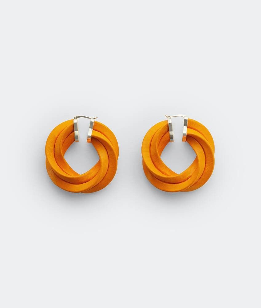 Bottega Veneta o1n1vont0425 Size: OS / Twist Earring in Tangerine Size ONE SIZE - 1 Thumbnail