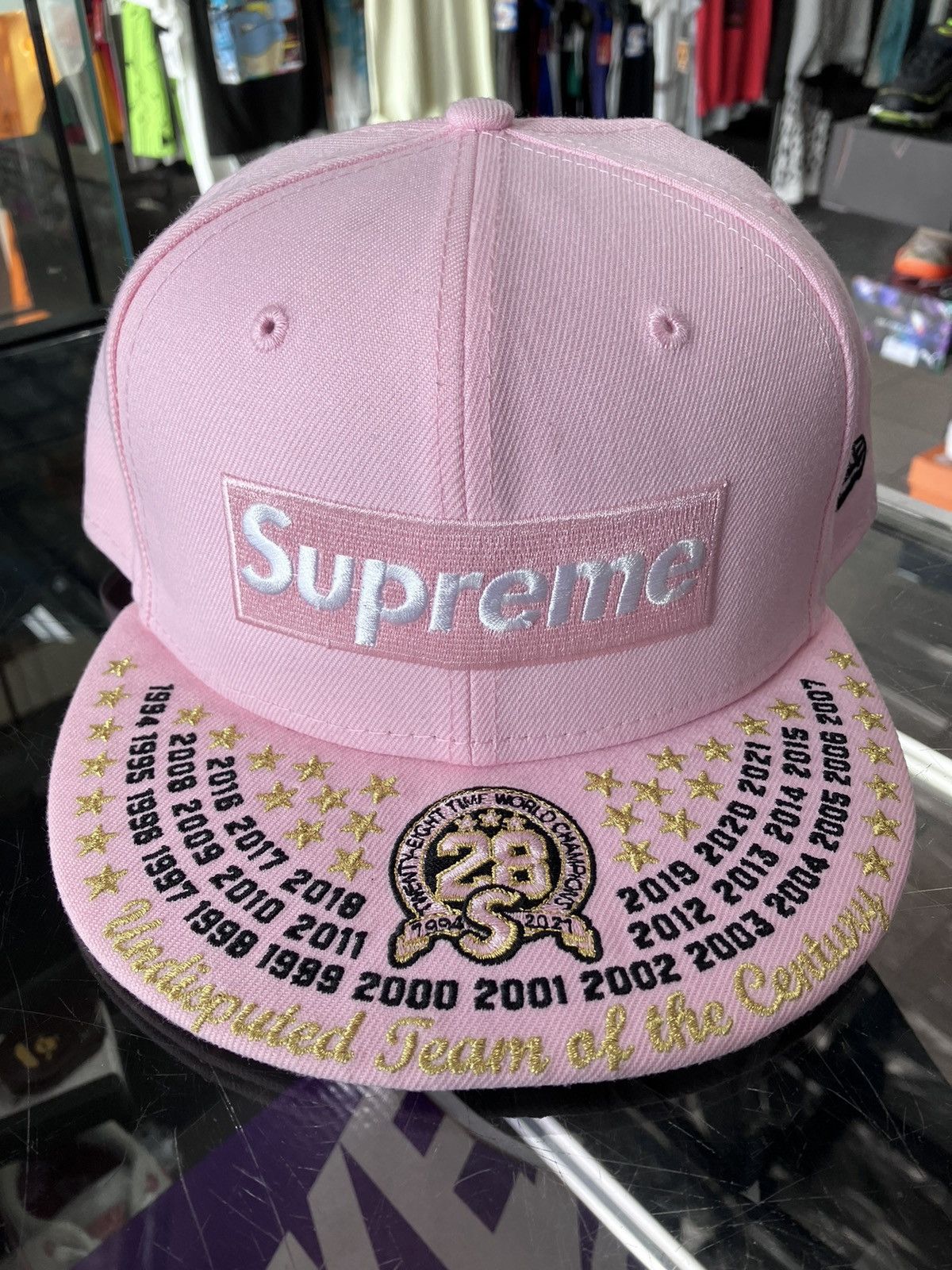 Supreme Supreme Undisputed Box Logo New Era Pink Hat Cap Grailed