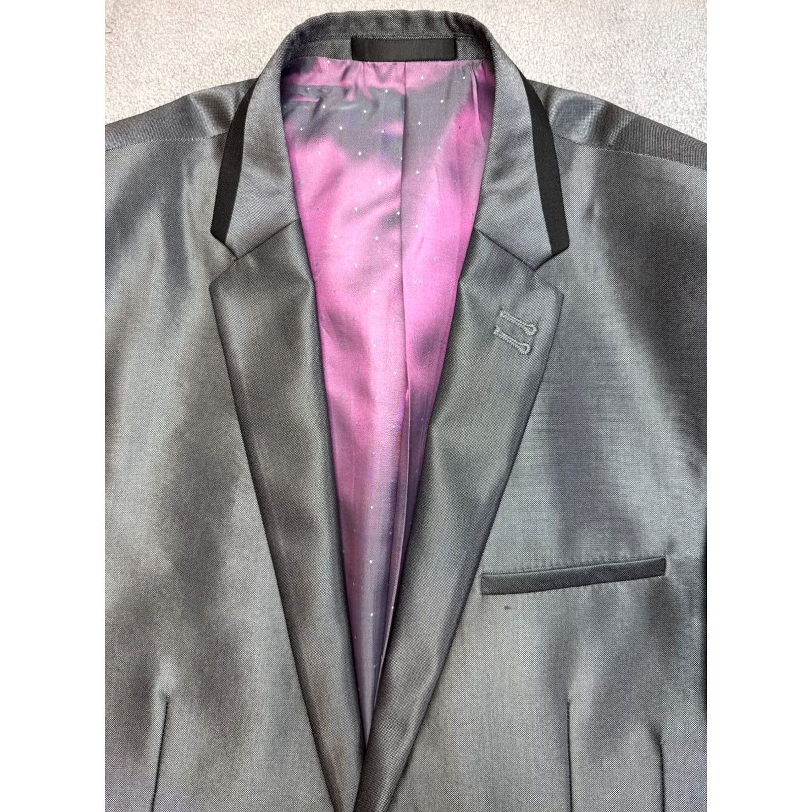 Vintage Marc Darcy Robson 3 Piece Suit Blazer Jacket Vest Pants Mens 44R Gray Size 44R - 5 Thumbnail