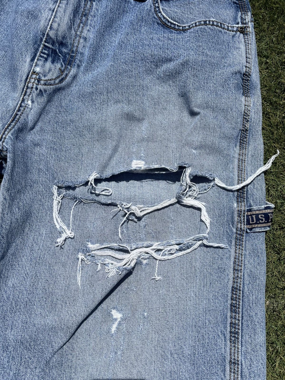 U.S. Polo Assn. Y2K US Polo ASSN Mens Jeans 36 Carpenter Shorts Light Wash Size US 36 / EU 52 - 3 Thumbnail