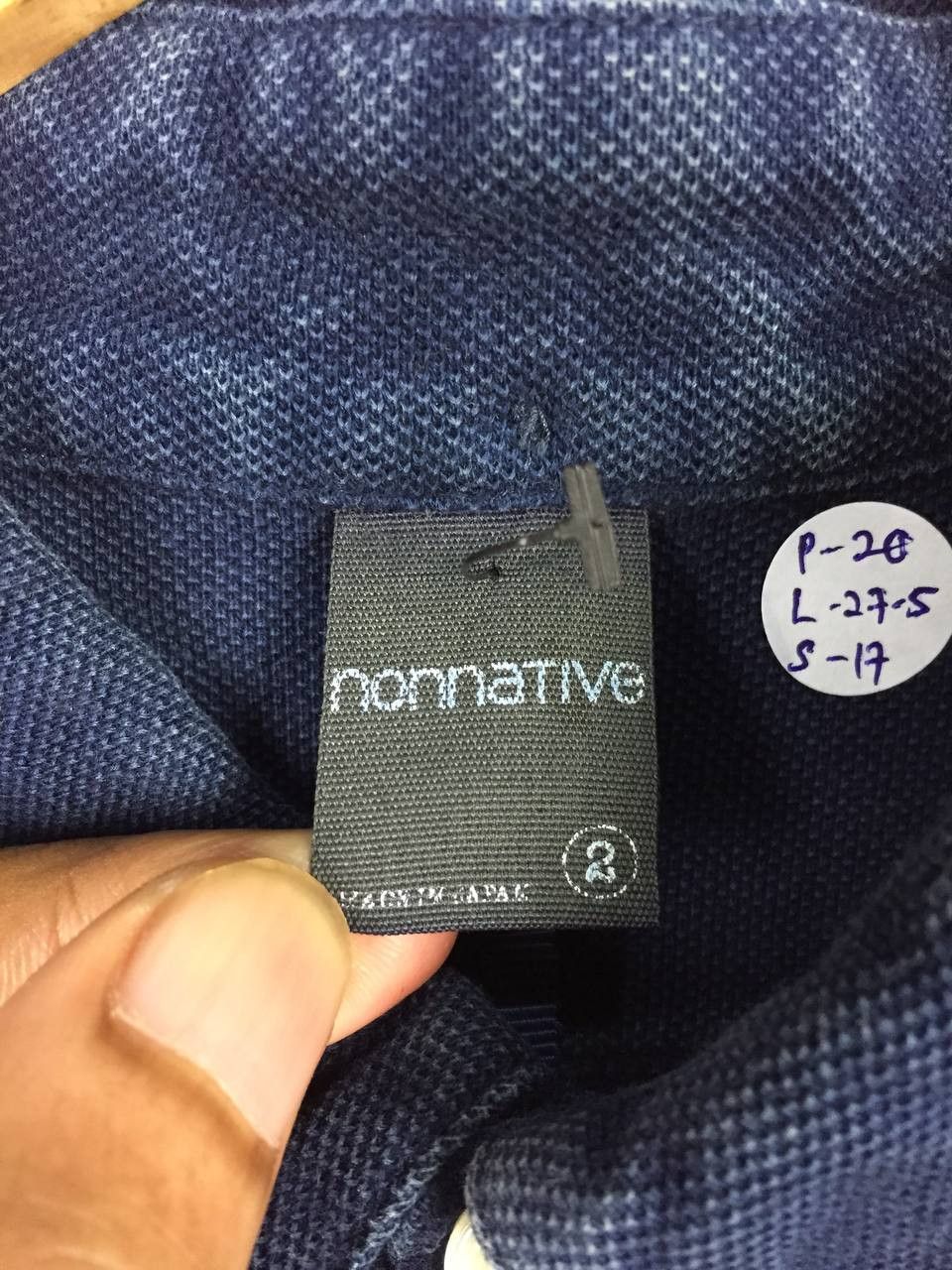 Japanese Brand × Nonnative × Vintage Vtg Nonnative Indigo-Dyed Mesh Pocket Polo Tee Size US M / EU 48-50 / 2 - 8 Thumbnail