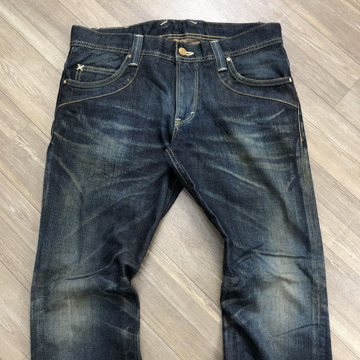 If Six Was Nine × Le Grande Bleu (L.G.B.) × Lee 1990s LEE Faded Bootcut Flared Jeans Size US 37 - 3 Thumbnail