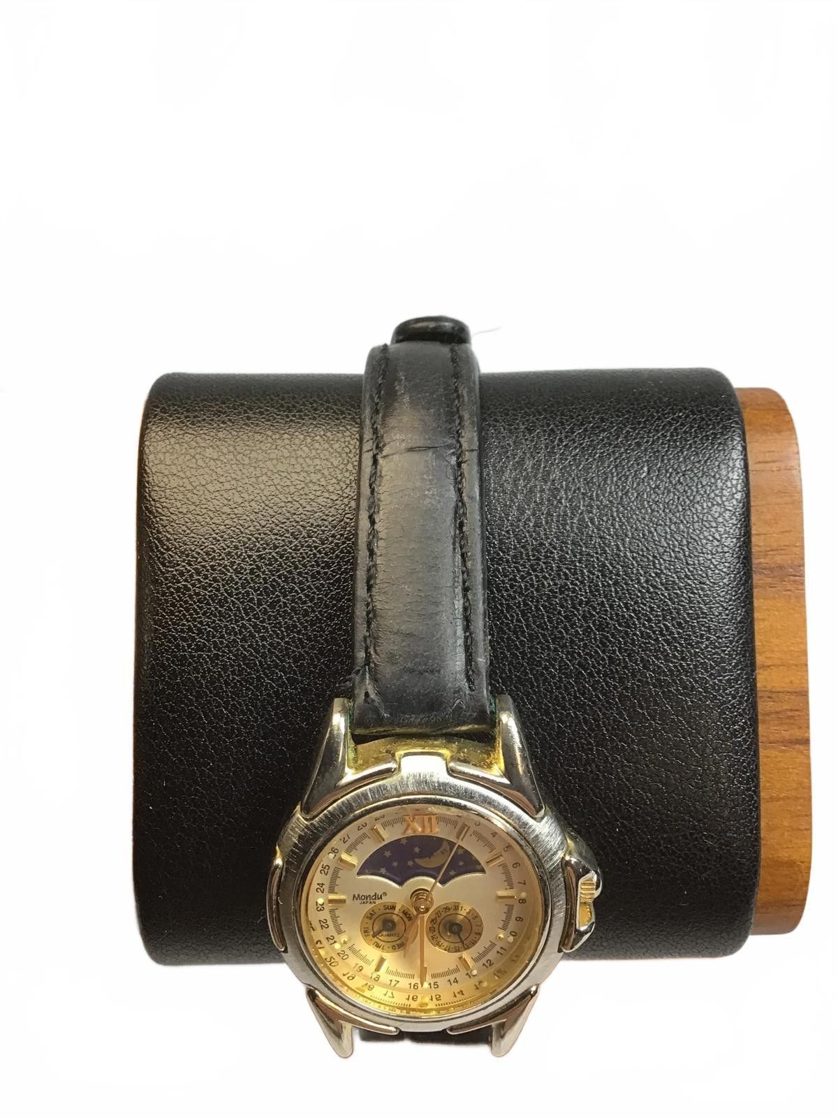 Cheap Monday Mondu Women's Watch with Black Leather Strap and Moon-Sun Size ONE SIZE - 2 Thumbnail