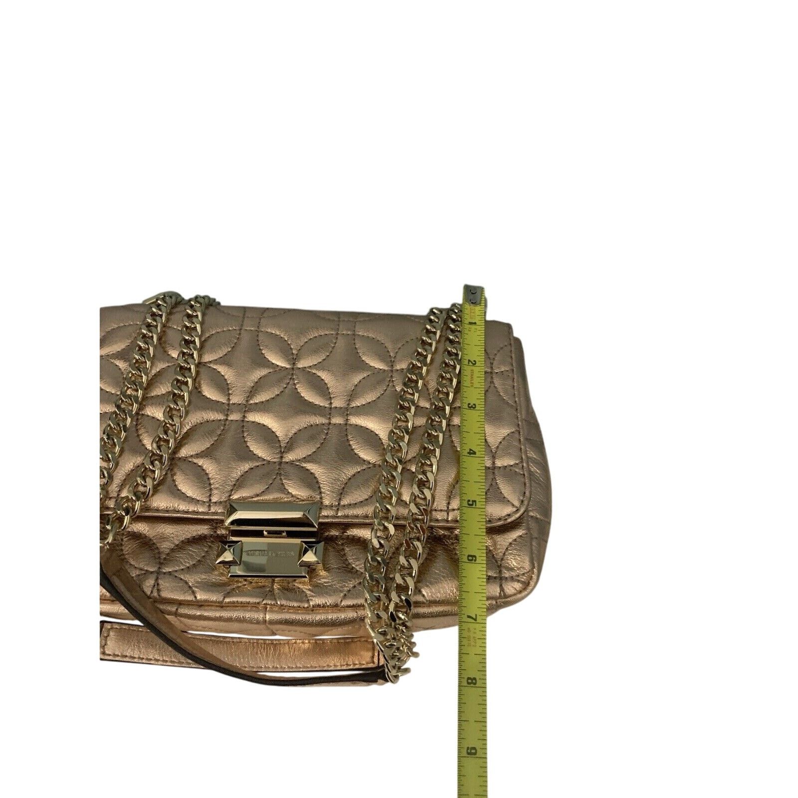 Michael Kors Michael Kors Sloan Gold Chain Quilted Leather Shoulder Bag Size ONE SIZE - 13 Thumbnail