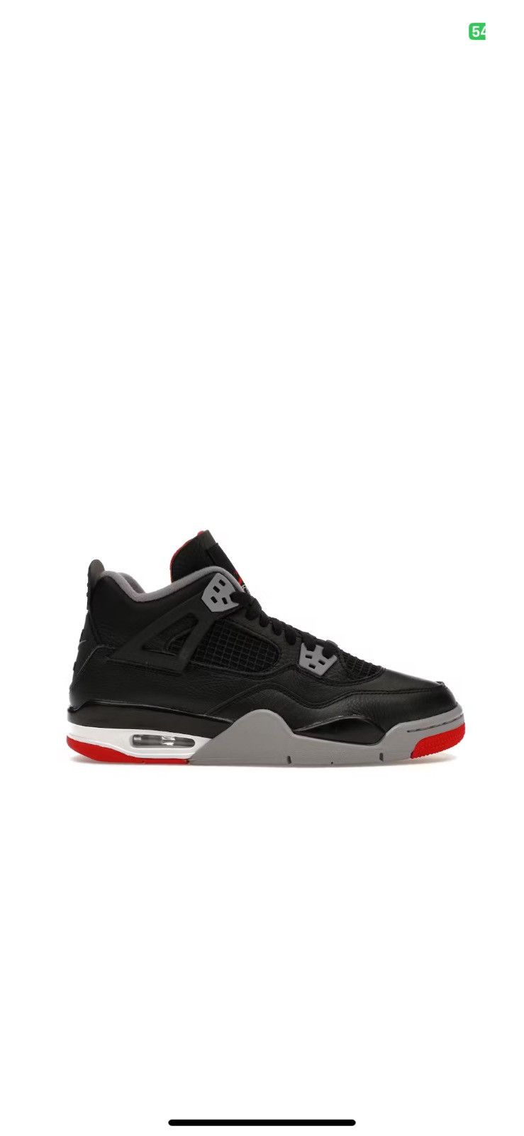 image of Jordan Brand 4 Retro Bred Reimagined (Gs) Size 6Y Shoes in Black/Red, Men's