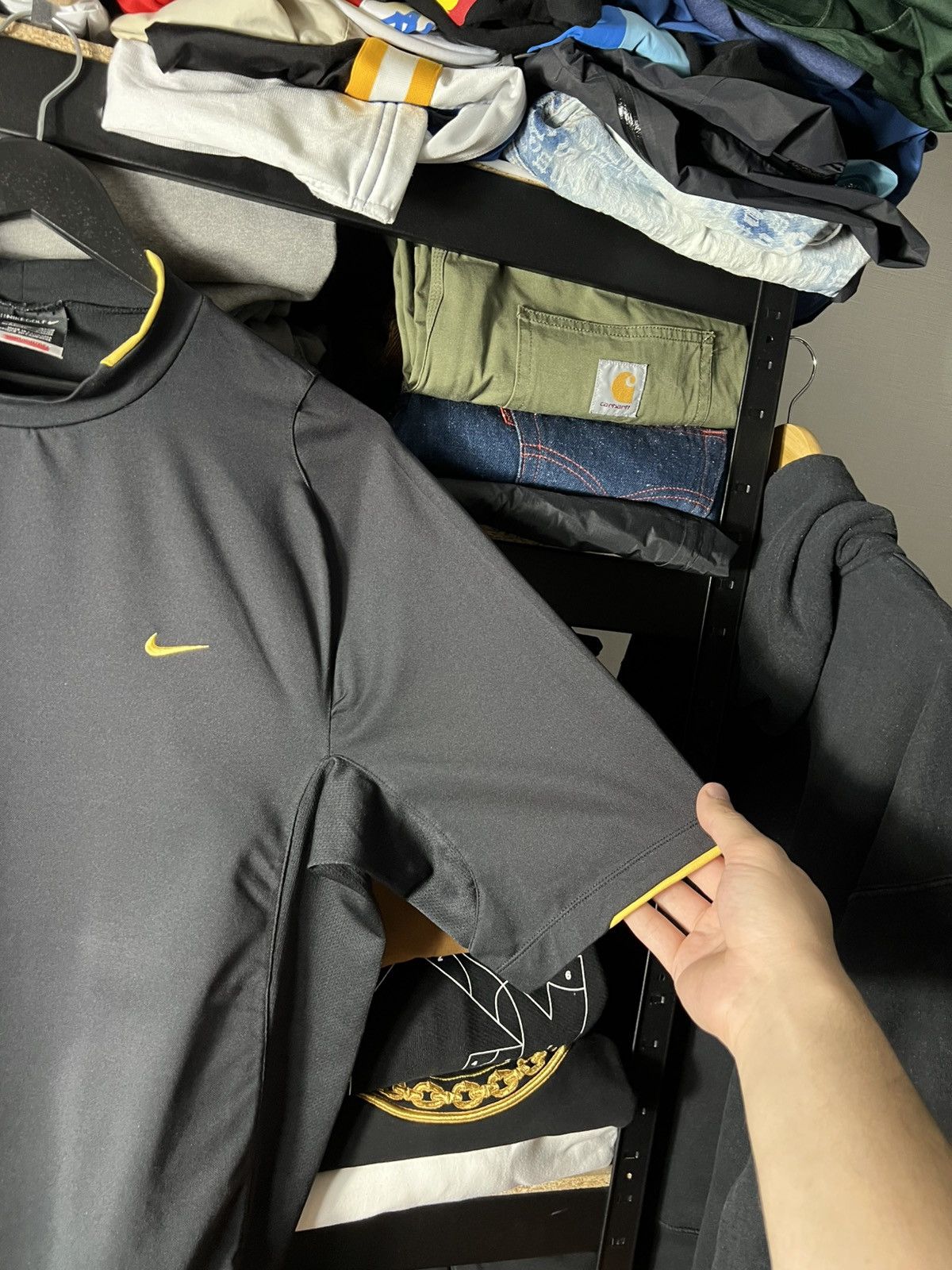 Nike 🔥 Vintage Nike Golf Dri-Fit Tee Shirt — Black/Yellow Size L Size US L / EU 52-54 / 3 - 11 Thumbnail