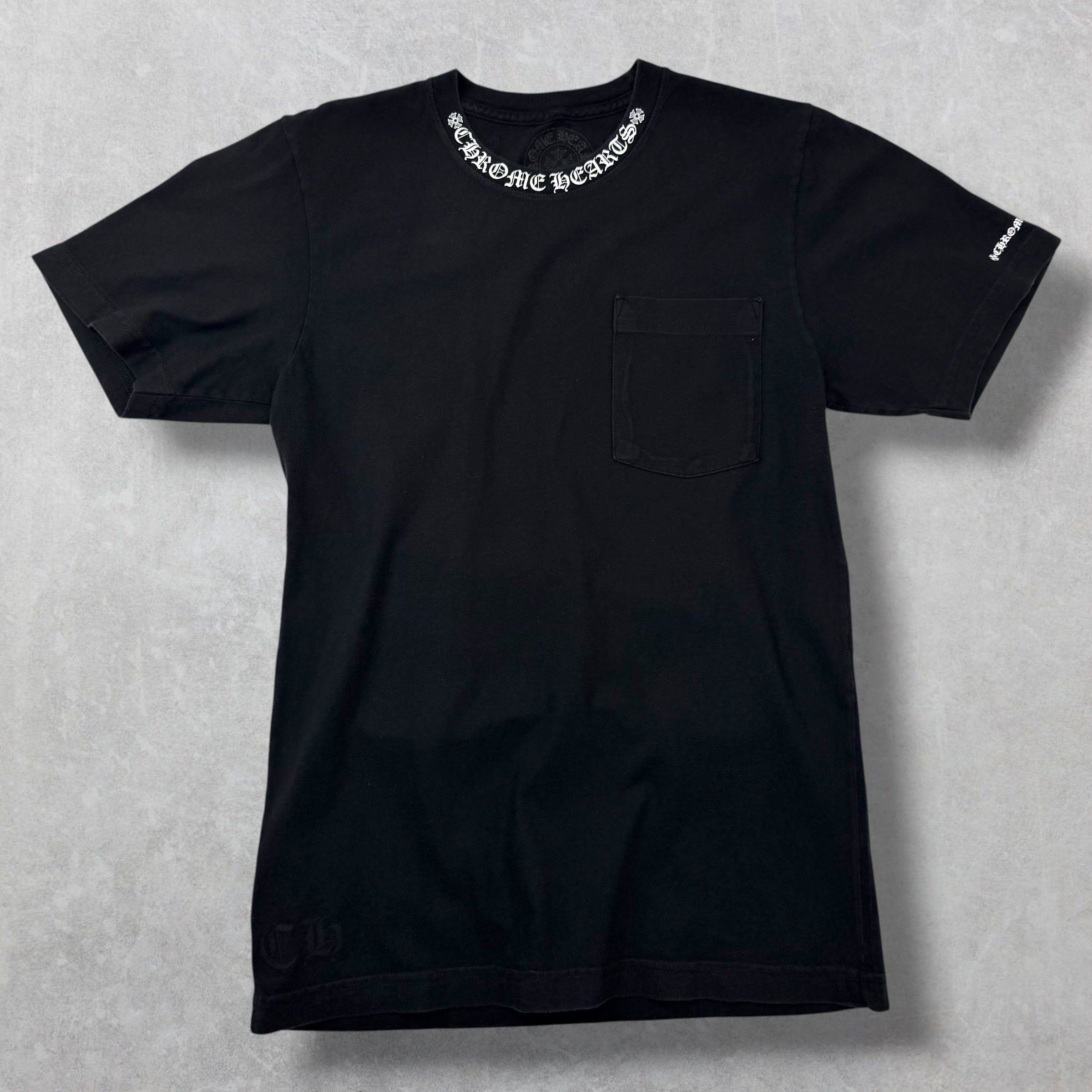 Chrome Hearts Chrome Hearts White Neck Logo Black Tee S Size US S / EU 44-46 / 1 - 1 Thumbnail