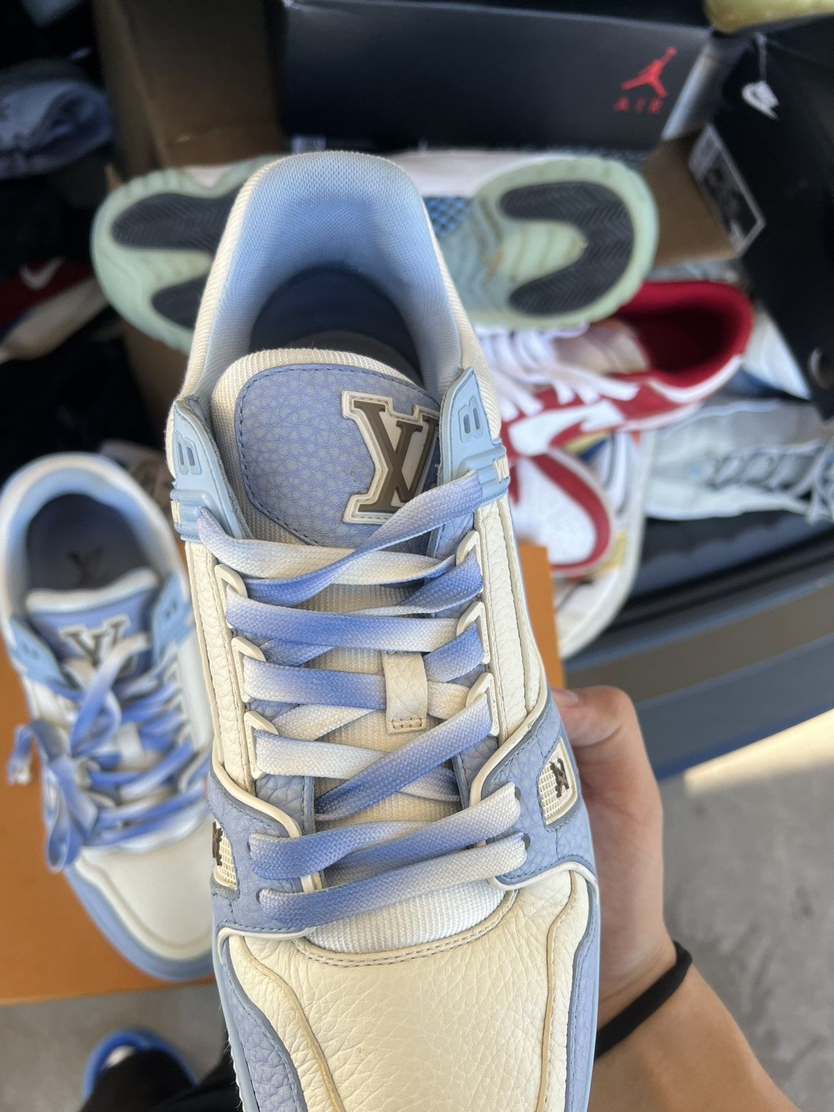 Louis Vuitton Louis Vuitton LV Trainer Blue White Size US 8.5 / EU 41-42 - 11 Thumbnail
