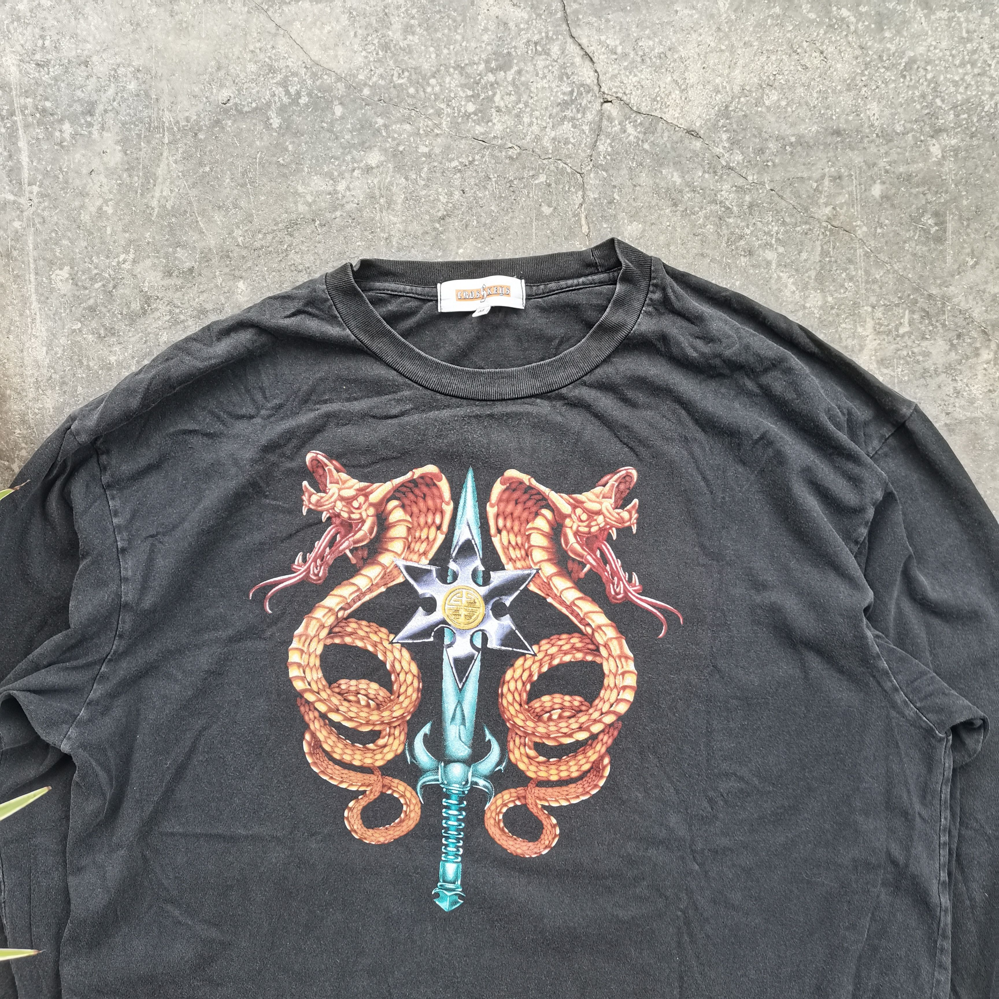 Vintage Send Offer🔥 Vintage CrosSkeys Dragon Black Tee Size US XXL / EU 58 / 5 - 3 Thumbnail