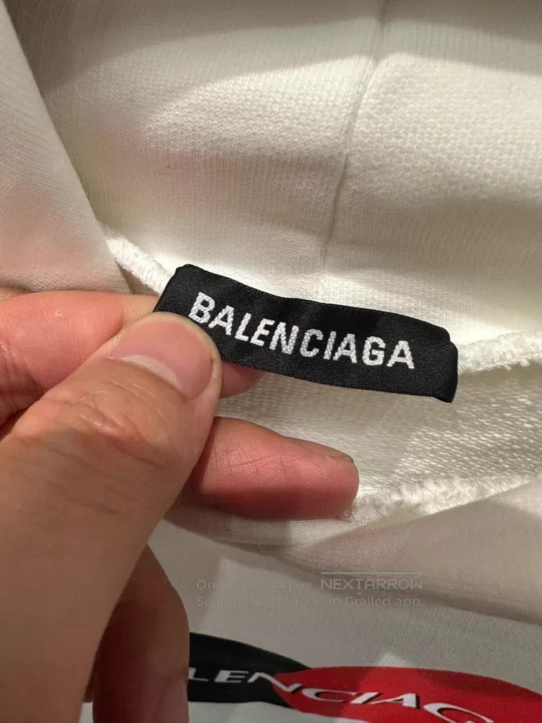 Balenciaga Balenciaga Mastercard white hoodie Size US S / EU 44-46 / 1 - 5 Thumbnail
