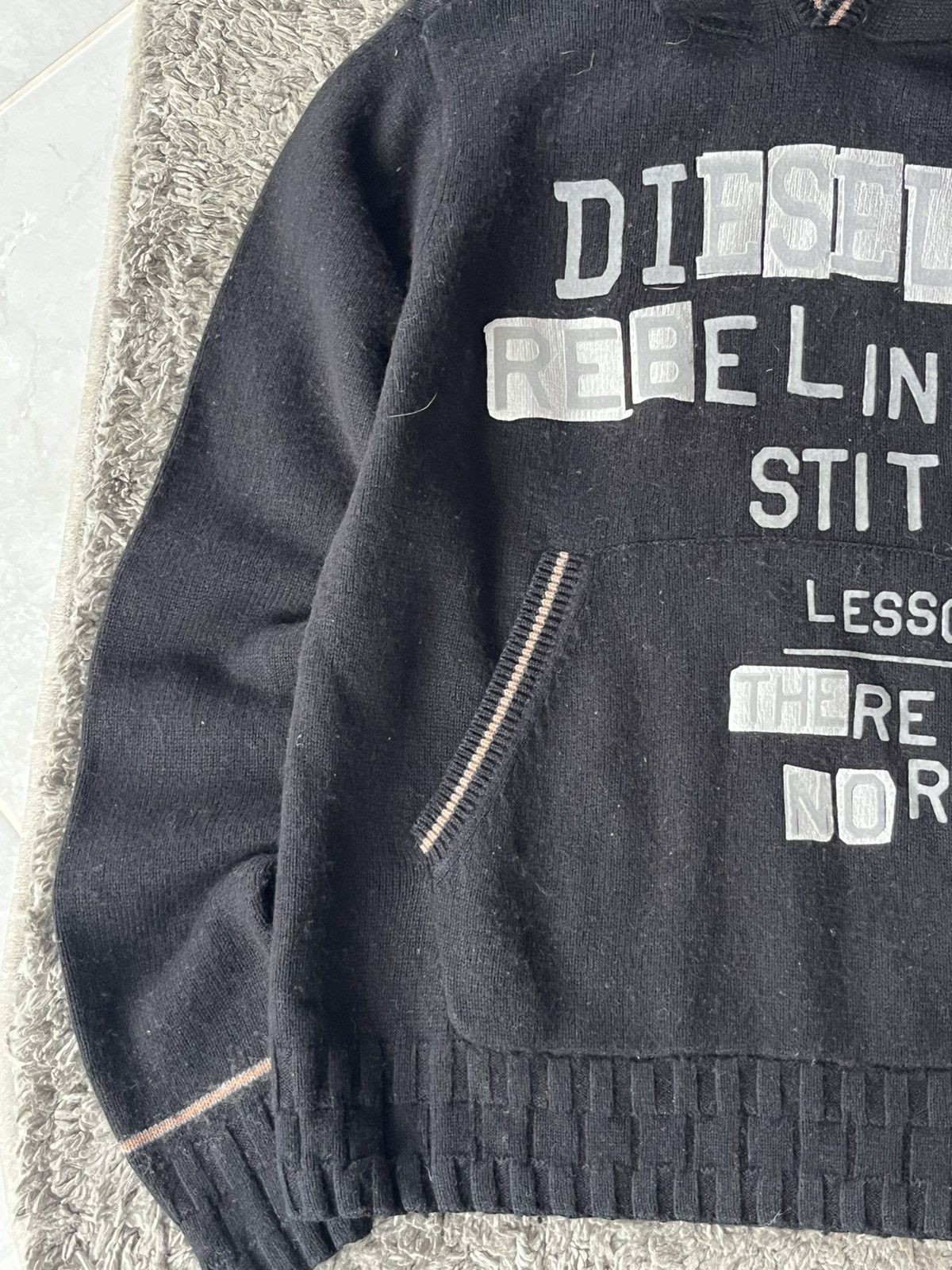 Diesel Vintage Knitwear Hoodie Diesel Japanese Brand Size US M / EU 48-50 / 2 - 5 Thumbnail