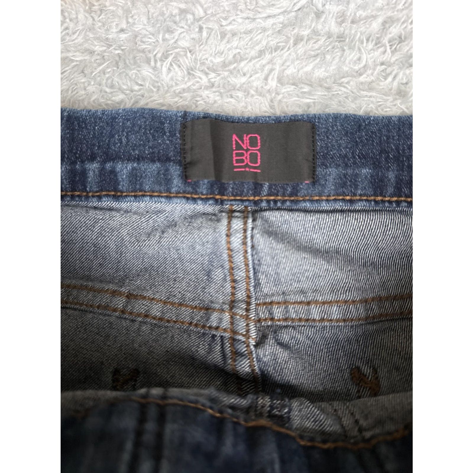 Vintage No Boundaries Jeans Jr 15 Straight High Rise Blue 34x31 Denim Stretch Comfort 90s City College Womens Size 36" / US 14 / IT 50 - 5 Thumbnail