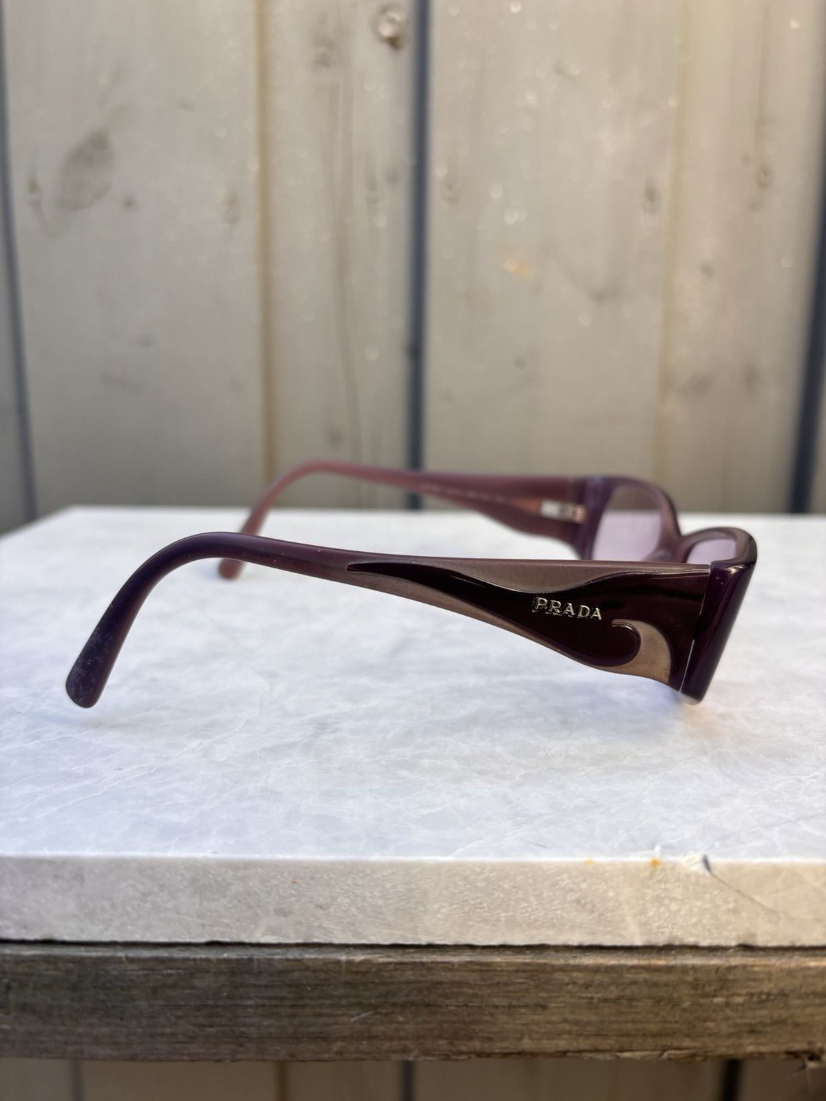 Designer × Prada × Vintage 2000s Prada Sunglasses Pink Flame Tribal Y2K Tiny Hadid Core Size ONE SIZE - 7 Thumbnail