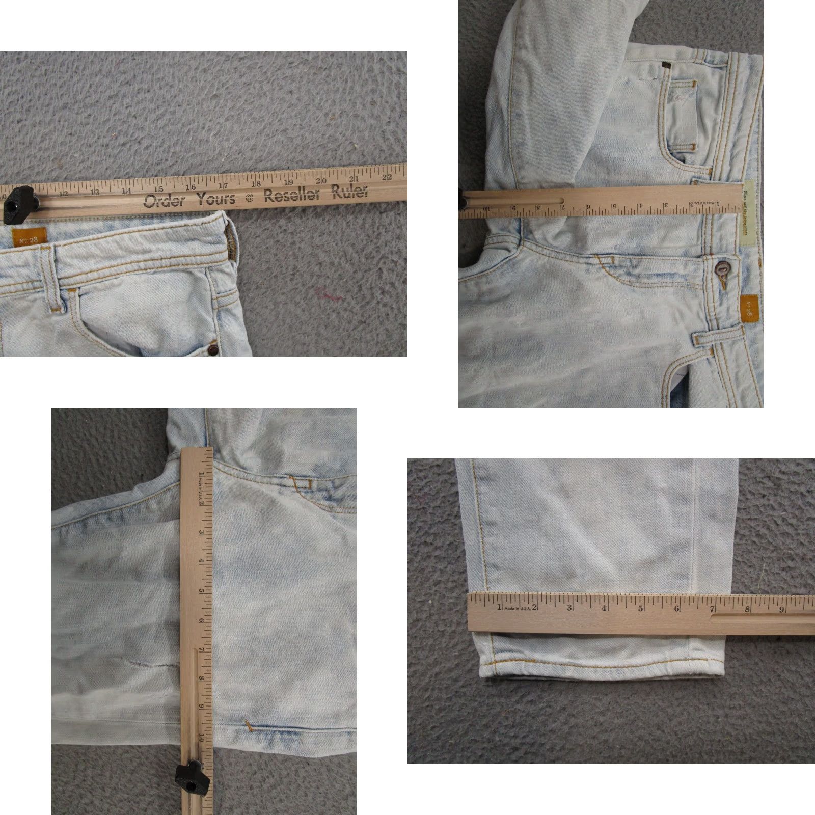 Anthropologie Anthropologie Jeans Women Distressed Straight Leg SZ 34 Blue Pilcro and the Letterpress Size 24" / US 00 / IT 34 - 8 Thumbnail