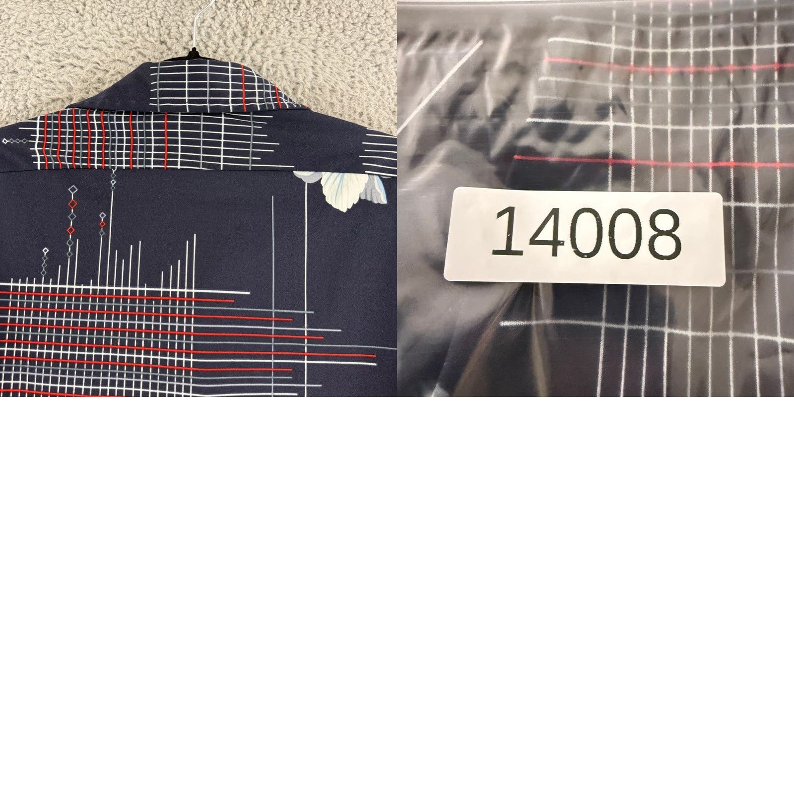Vintage VINTAGE Holo-Holo Button-Down Shirt Mens M Navy Blue Floral Geometric Hawaii Shirt (80s) Mens Size US M / EU 48-50 / 2 - 10 Thumbnail