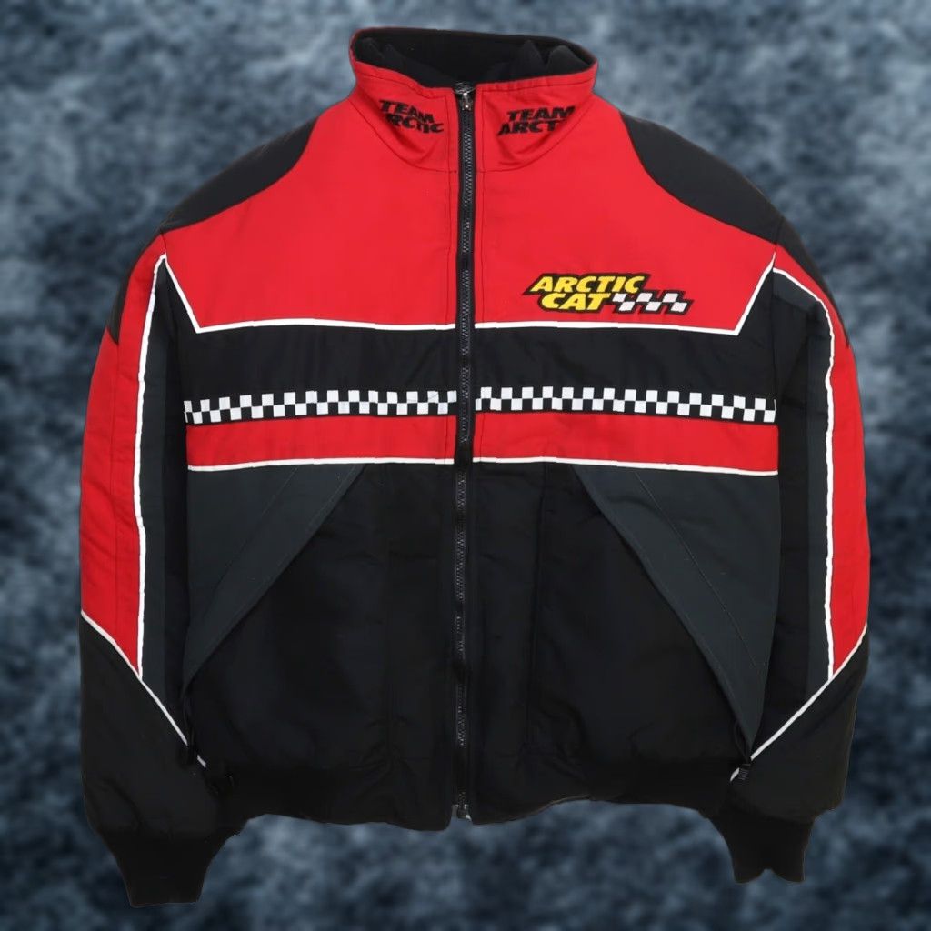 Vintage Arctic Cat Sno Pro Racing Jacket Womens XL Red Snowmobile