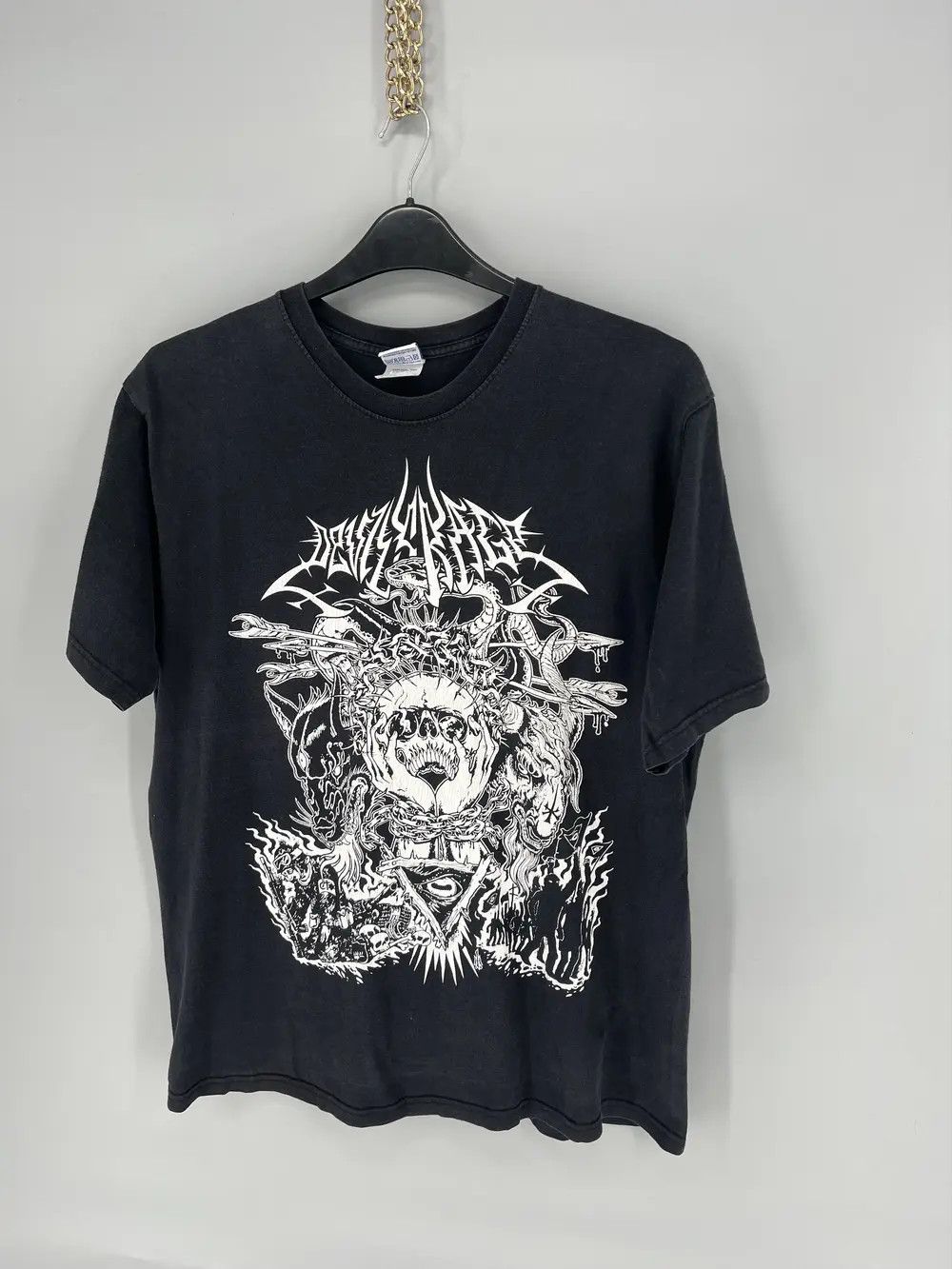 Band Tees × Vintage Vintage 90s devils rage Skulls Devil Dead Face Print Tee Size US L / EU 52-54 / 3 - 3 Thumbnail
