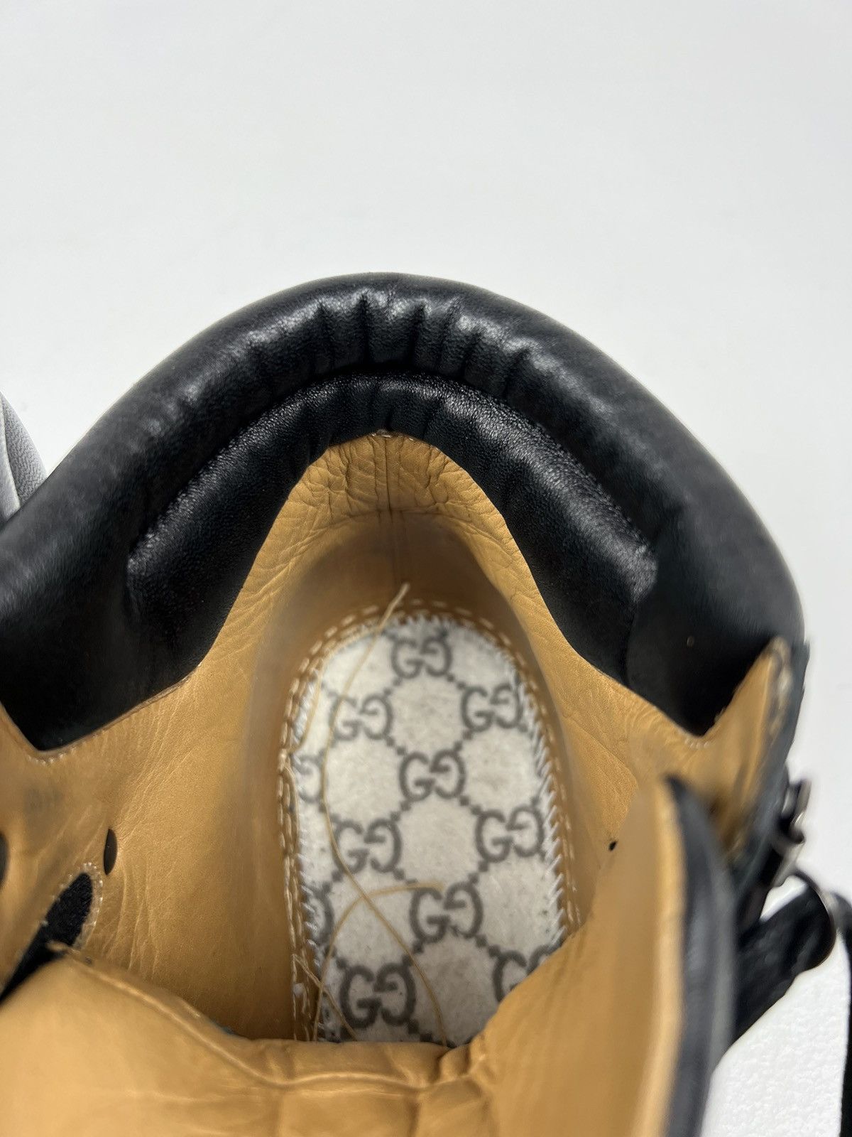 Gucci GUCCI Boots Leather Shoes GG Interlocking Logo Black Men’s Size US 6.5 / EU 39-40 - 18 Thumbnail