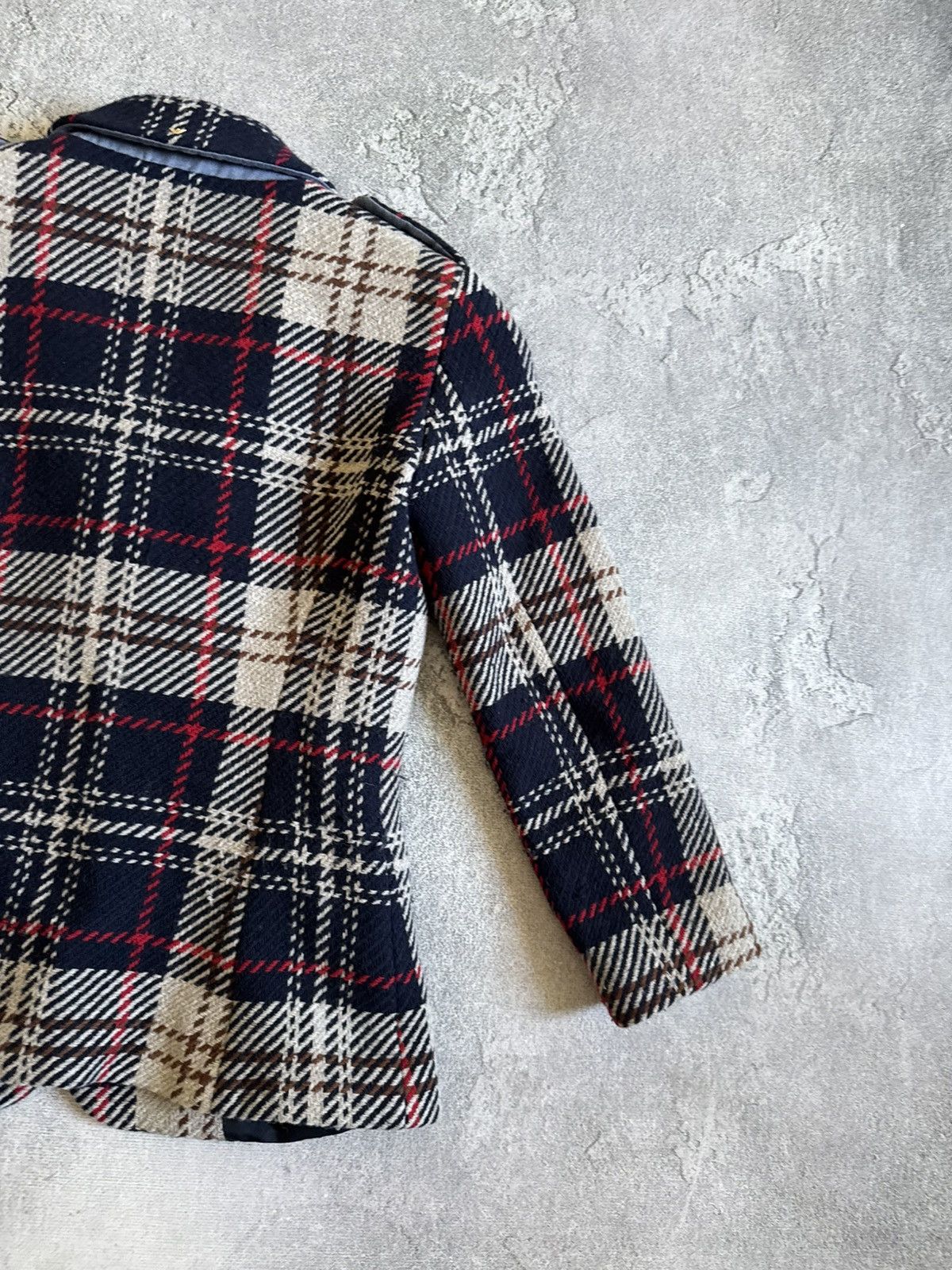 Armani Armani Jeans USA4/EU40 wool Chekered jacket blazer casual Size S / US 4 / IT 40 - 14 Thumbnail