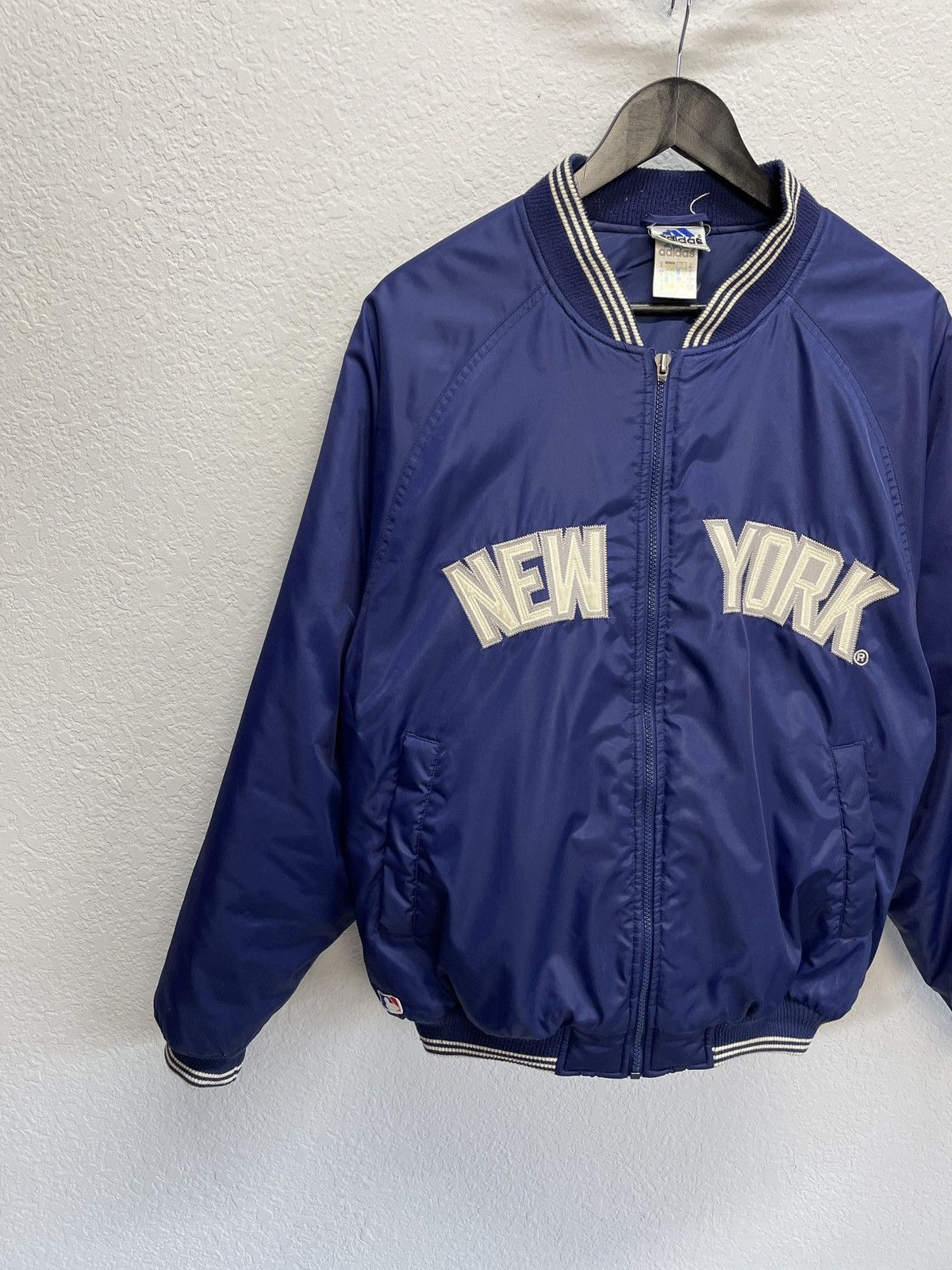 Vintage Vintage y2k Adidas New York Yankees Varsity Bobners Jacket Size US M / EU 48-50 / 2 - 5 Thumbnail