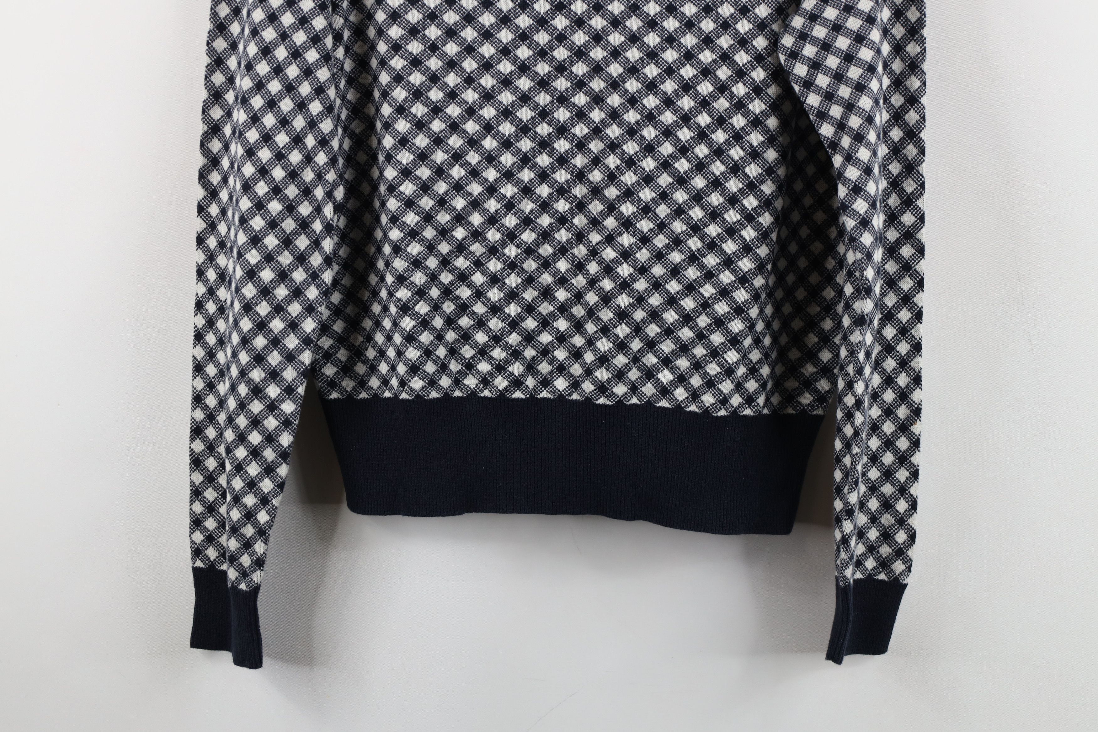 Brooks Brothers Vintage 90s Brooks Brothers Diamond Knit Cardigan Sweater Size M / US 6-8 / IT 42-44 - 10 Thumbnail